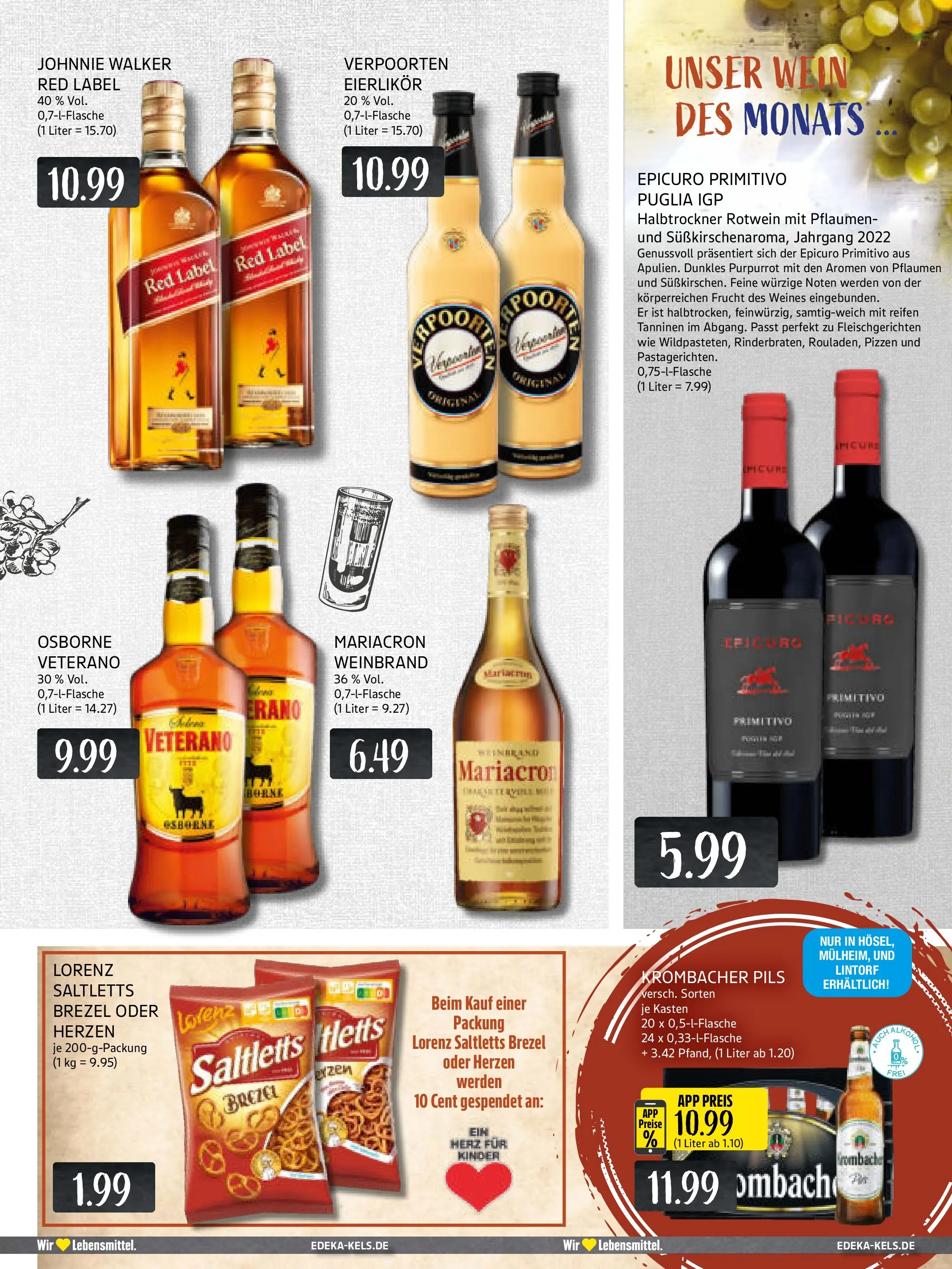 Edeka prospekt Essen	 (ab 09.11.2025) » Angebote Online | Seite: 15 | Produkte: Osborne, Pils, Wein, Johnnie walker