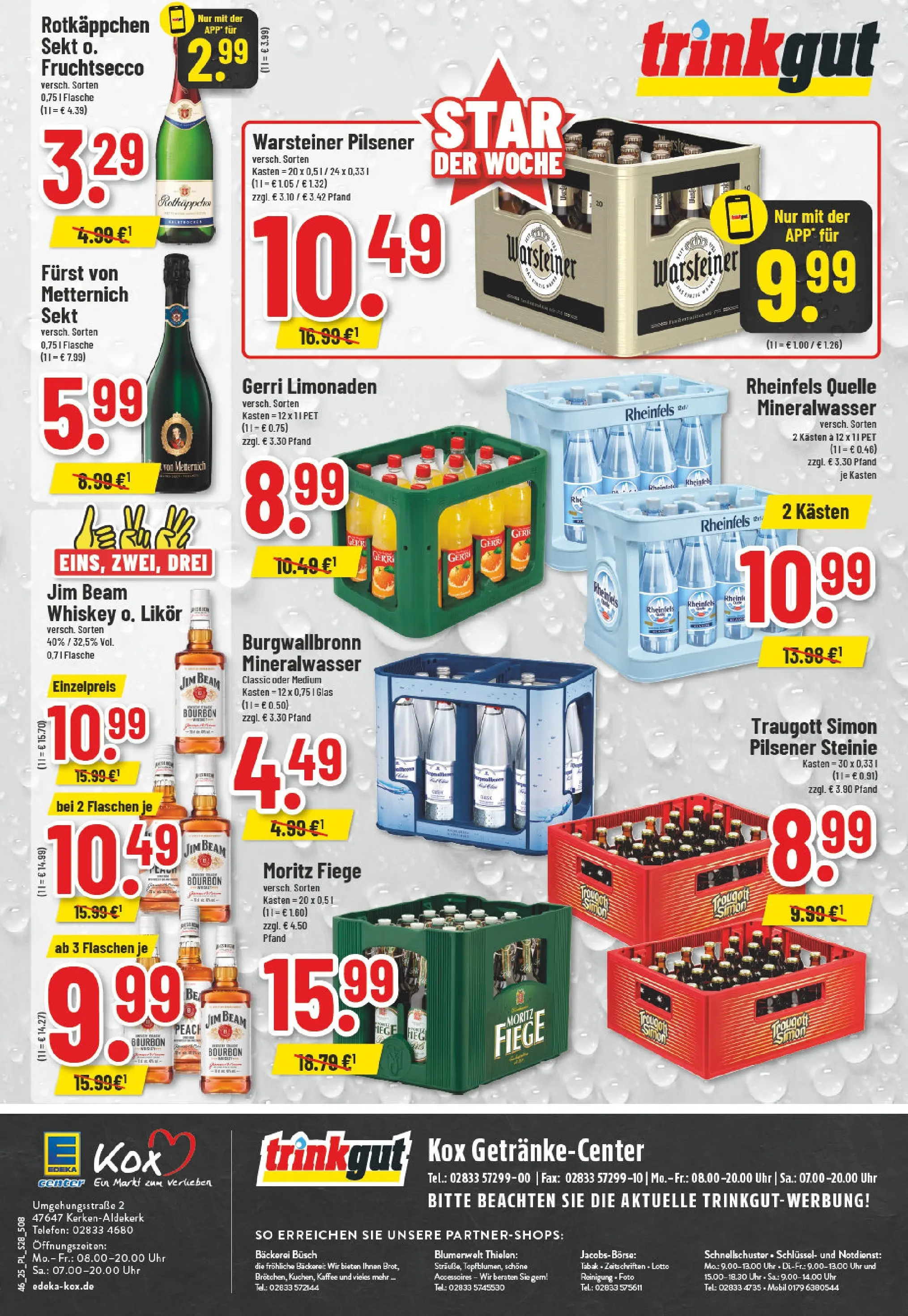 Edeka prospekt Kerken-Aldekerk	 (ab 10.11.2025) » Angebote Online | Seite: 28 | Produkte: Sekt, Mineralwasser, Bourbon, Telefon