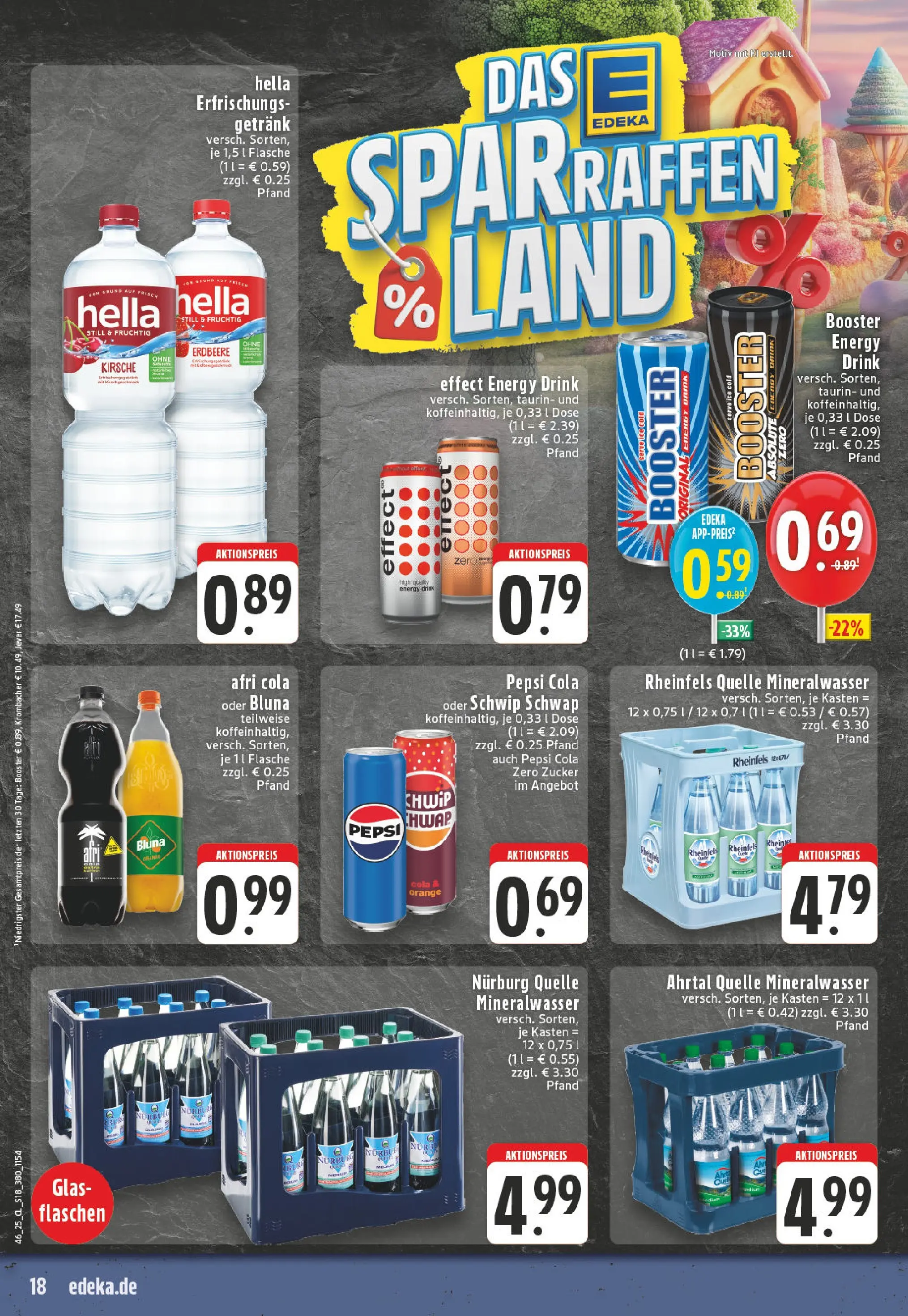 Edeka prospekt Bad Marienberg	 (ab 10.11.2025) » Angebote Online | Seite: 18 | Produkte: Cola, Energy, Mineralwasser, Rheinfels quelle