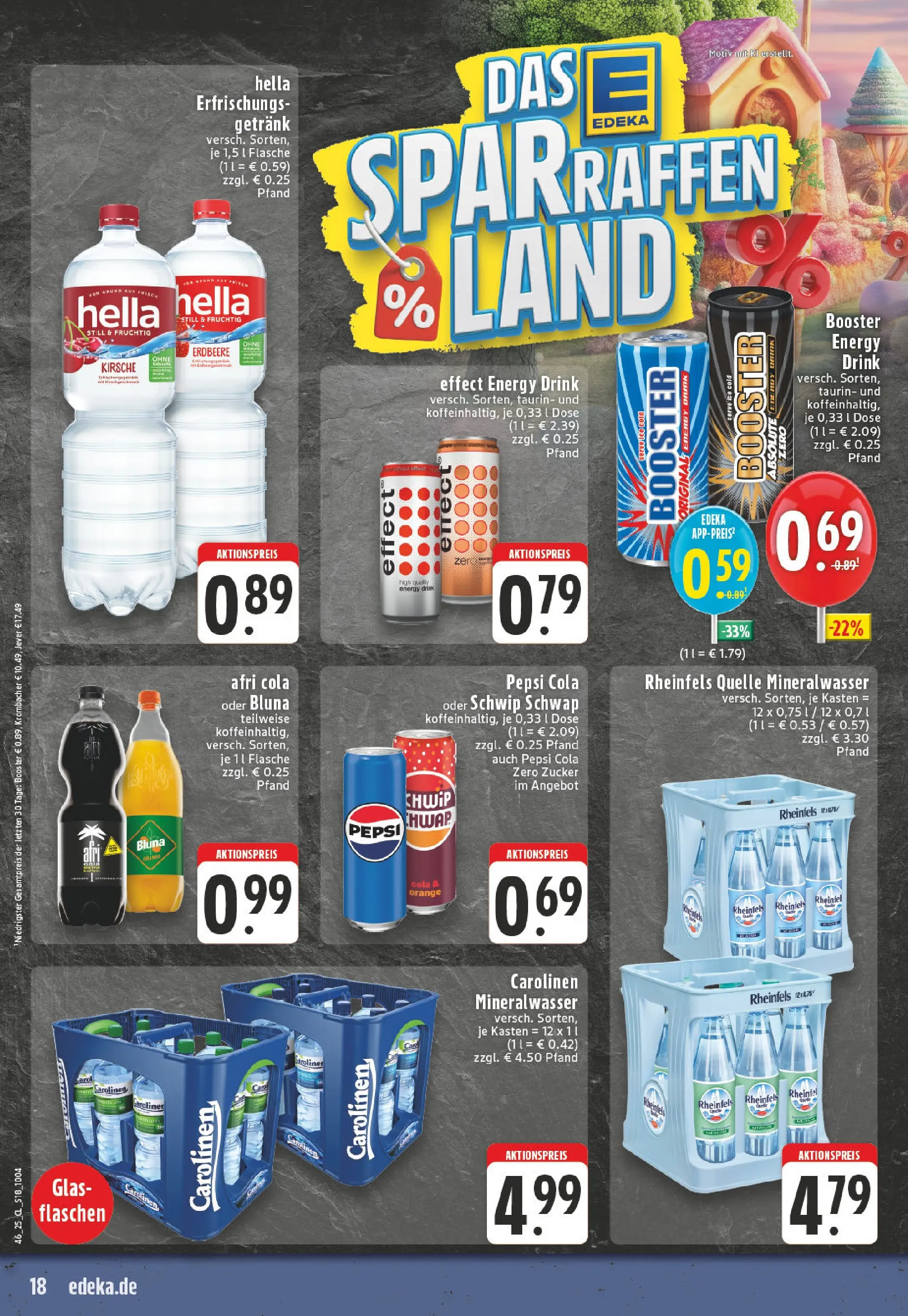 Edeka prospekt Versmold	 (ab 09.11.2025) » Angebote Online | Seite: 18 | Produkte: Energy, Mineralwasser, Krombacher, Pepsi