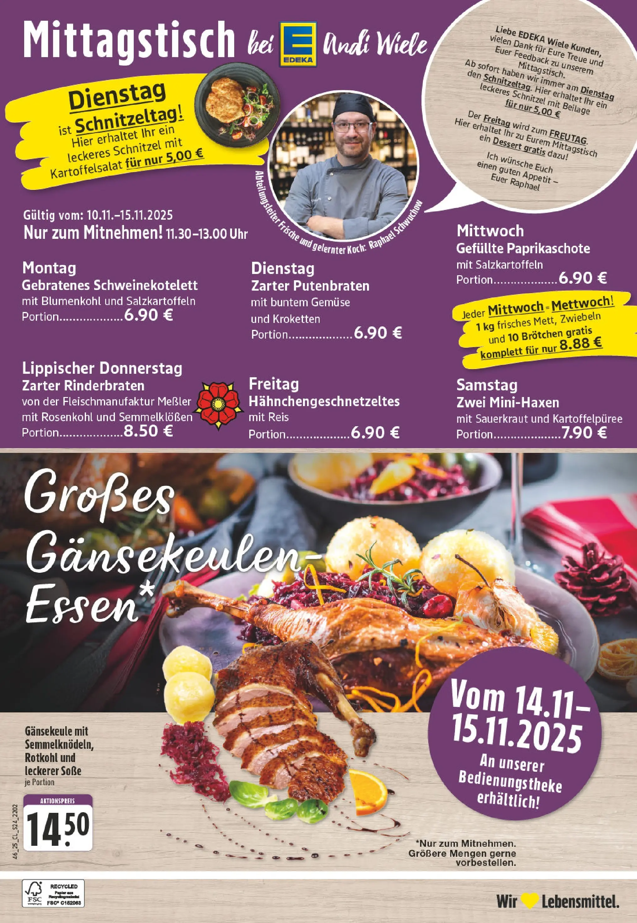 Edeka prospekt Horn-Bad Meinberg	 (ab 10.11.2025) » Angebote Online | Seite: 24 | Produkte: Rinderbraten, Schnitzel, Soße, Uhr