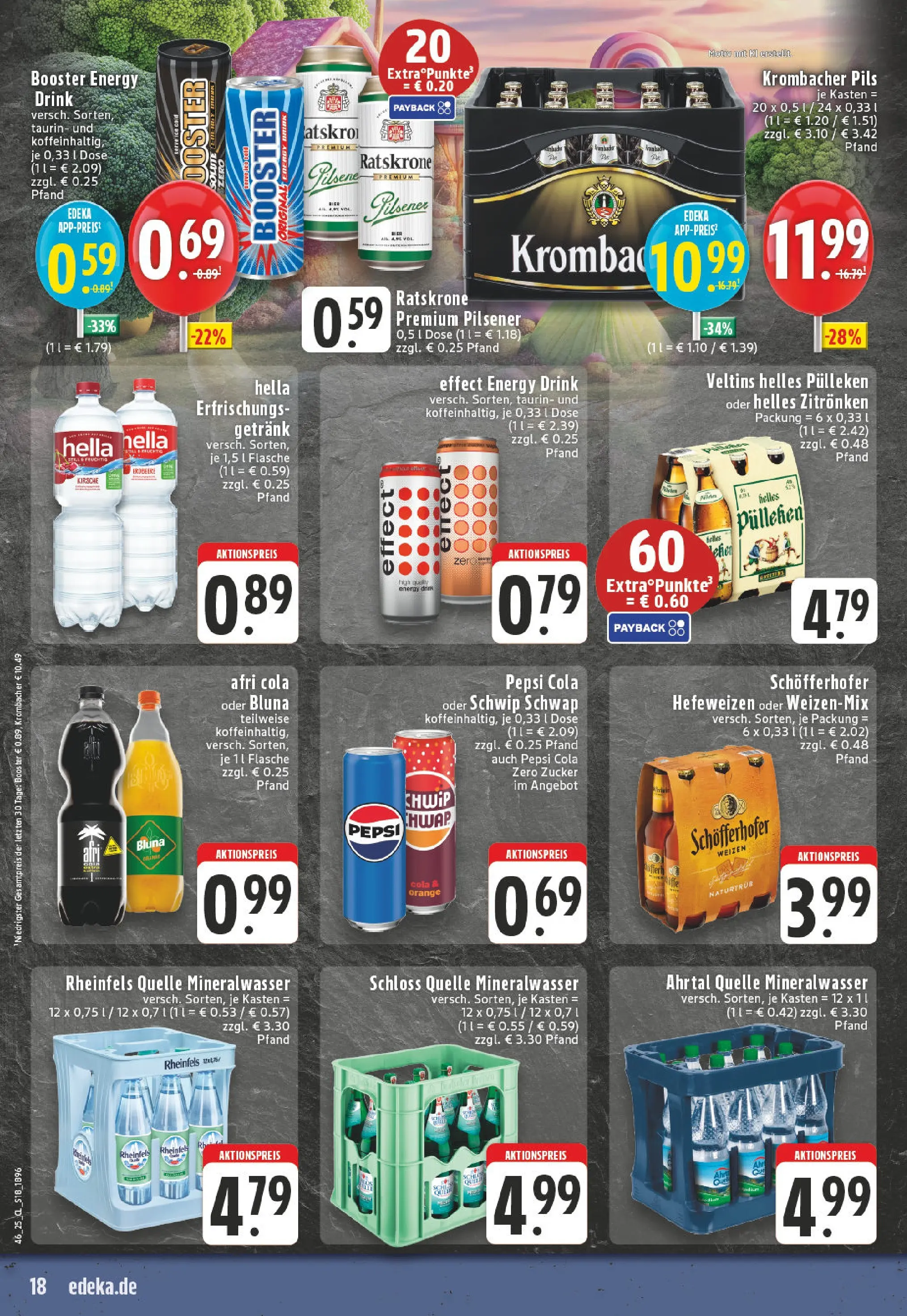 Edeka prospekt Lünen	 (ab 10.11.2025) » Angebote Online | Seite: 18 | Produkte: Cola, Schwip schwap, Pepsi, Veltins