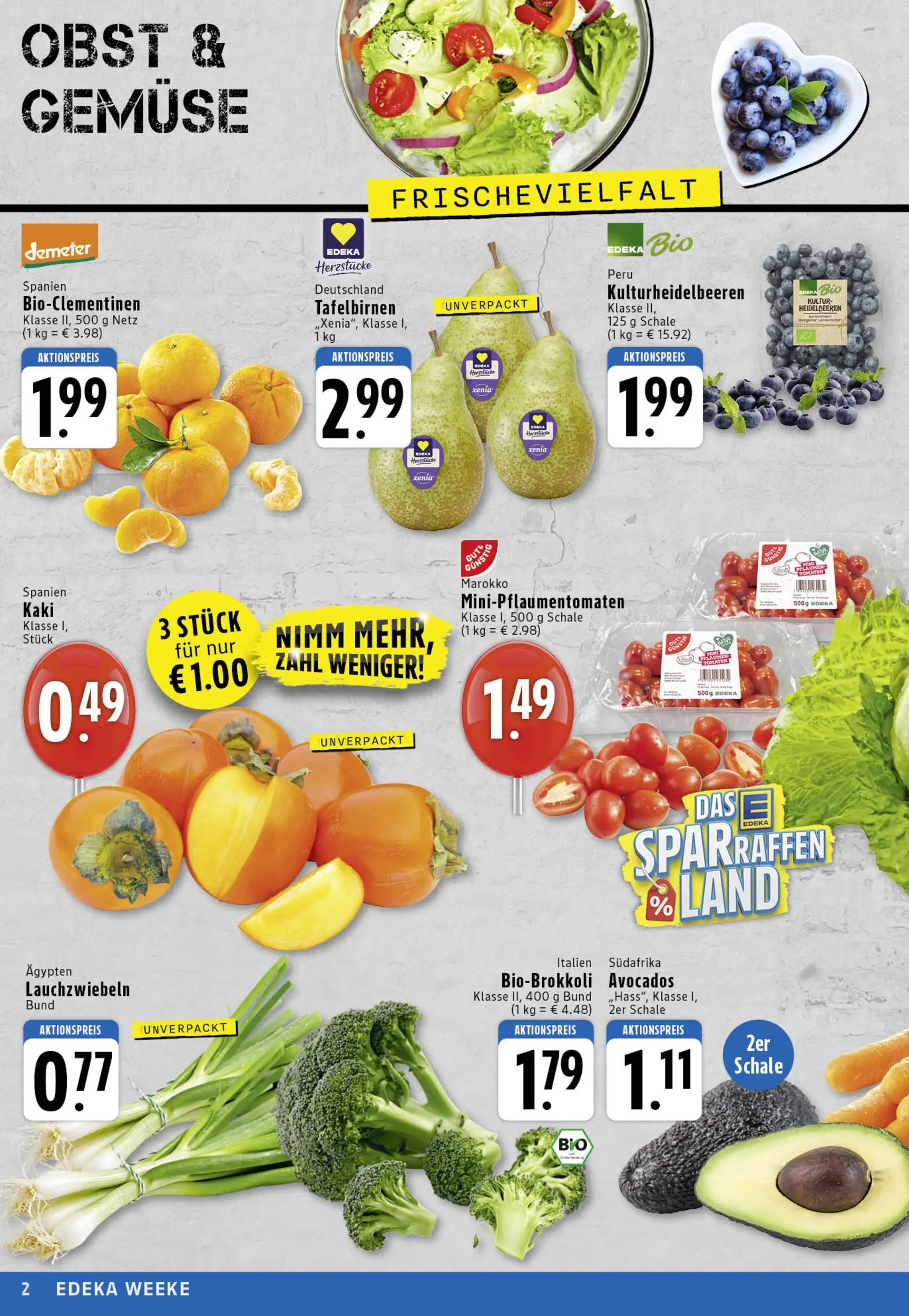Edeka prospekt Köln	 (ab 09.11.2025) » Angebote Online | Seite: 2 | Produkte: Pflaumen, Gemüse, Obst, Kaki