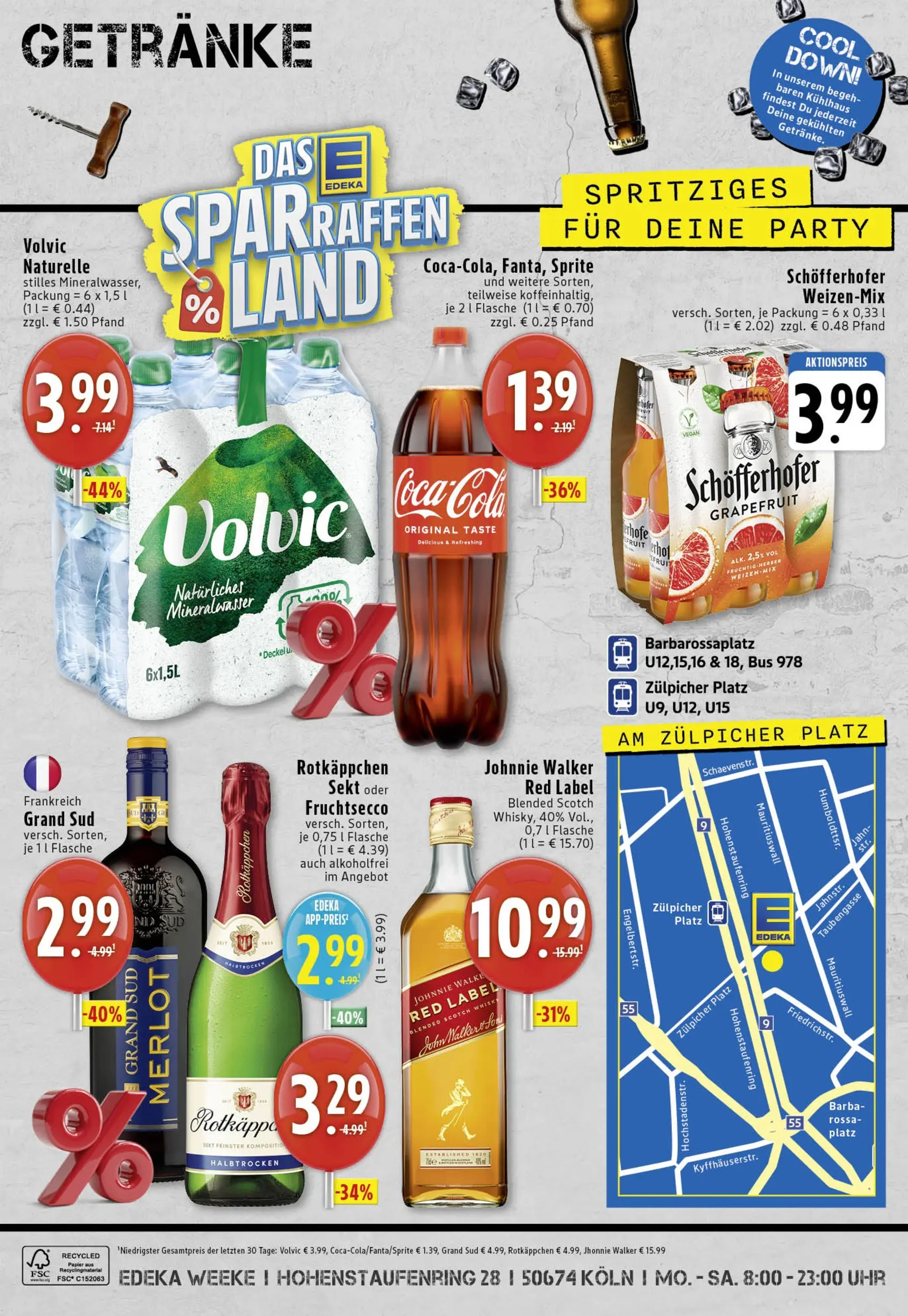 Edeka prospekt Köln	 (ab 09.11.2025) » Angebote Online | Seite: 8 | Produkte: Rotkäppchen, Volvic, Uhr, Johnnie walker