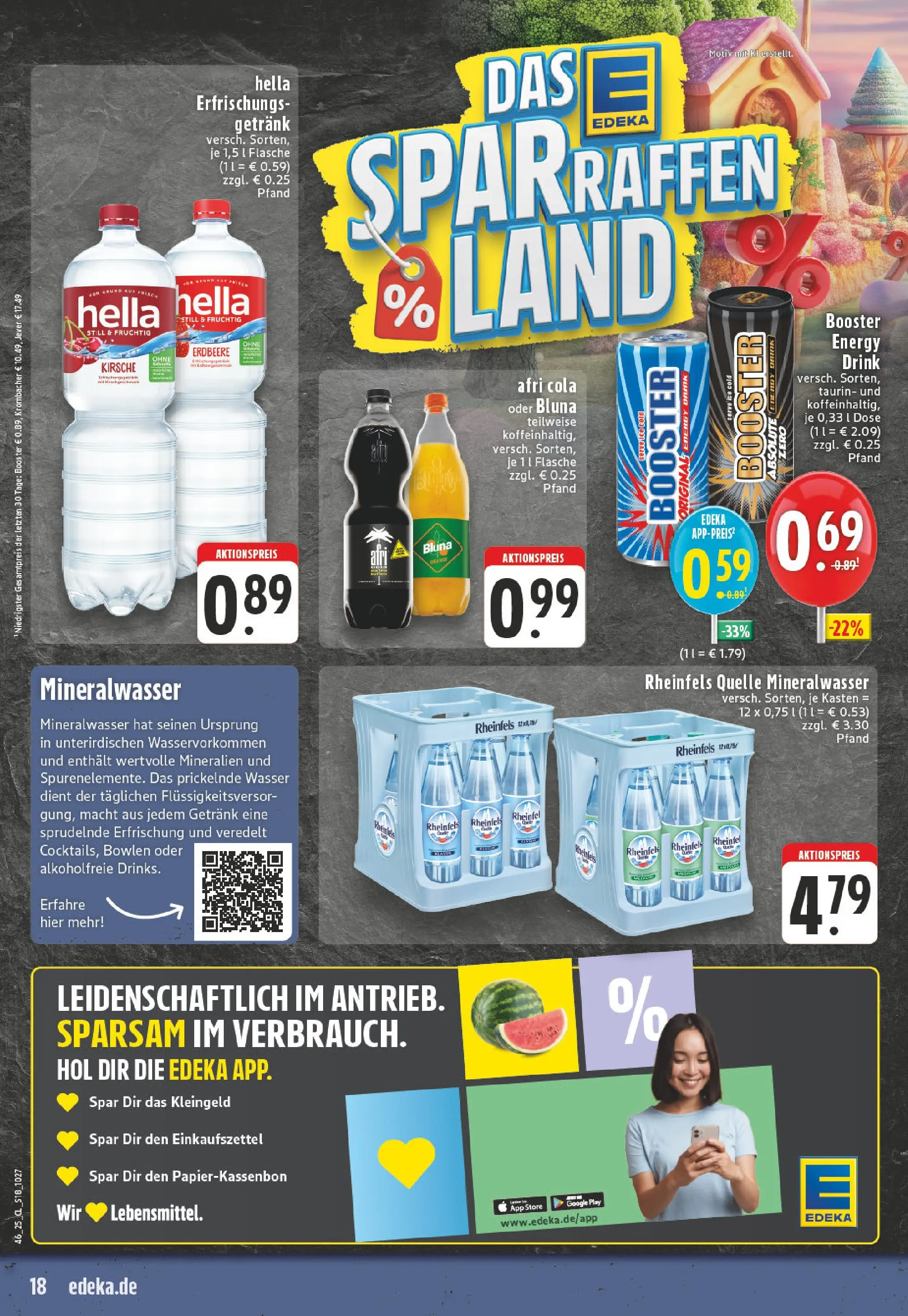 Edeka prospekt Ruppichteroth	 (ab 10.11.2025) » Angebote Online | Seite: 18 | Produkte: Energy, Wasser, Jever, Krombacher