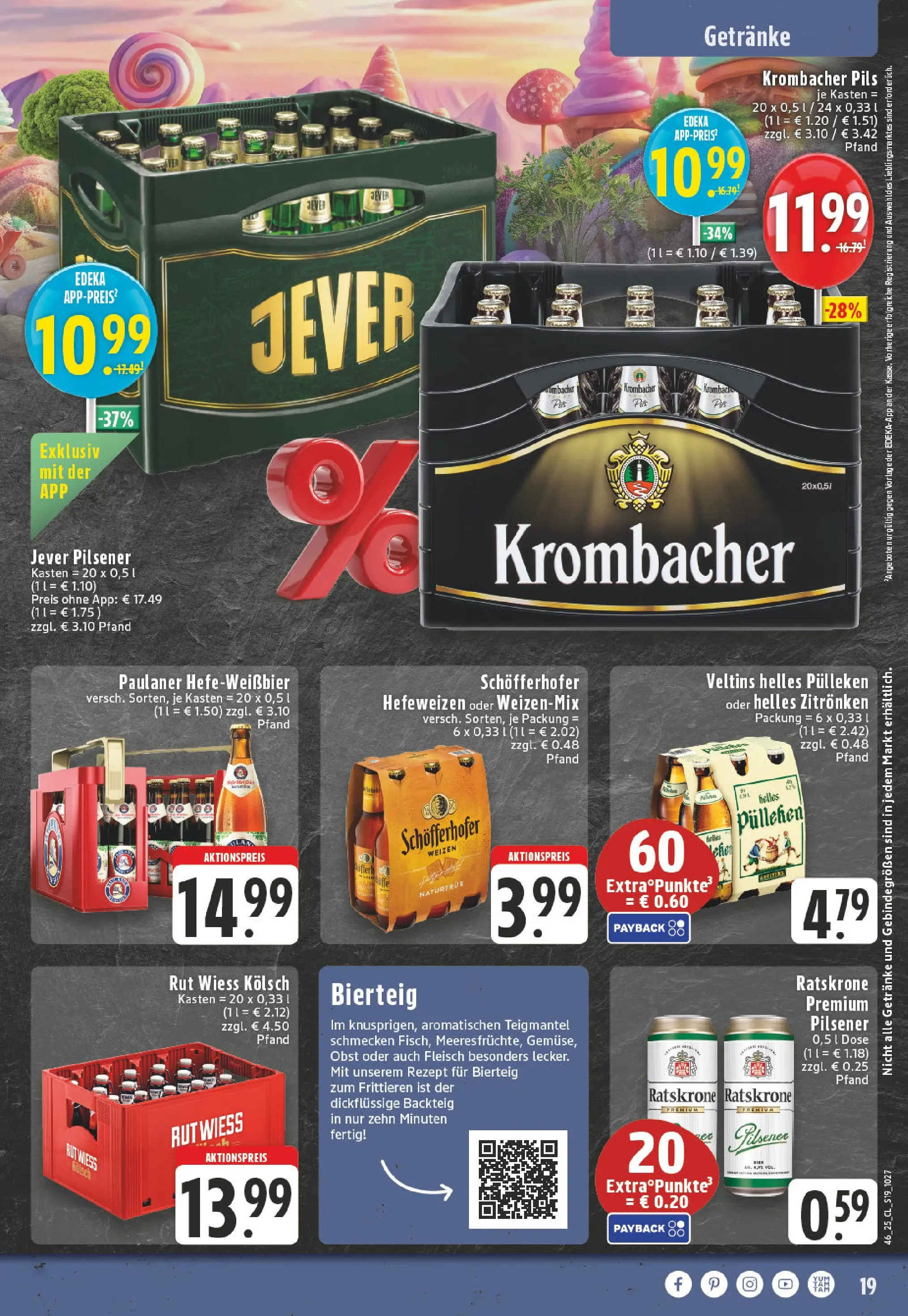 Edeka prospekt Ruppichteroth	 (ab 10.11.2025) » Angebote Online | Seite: 19 | Produkte: Pils, Krombacher, Fleisch, Veltins