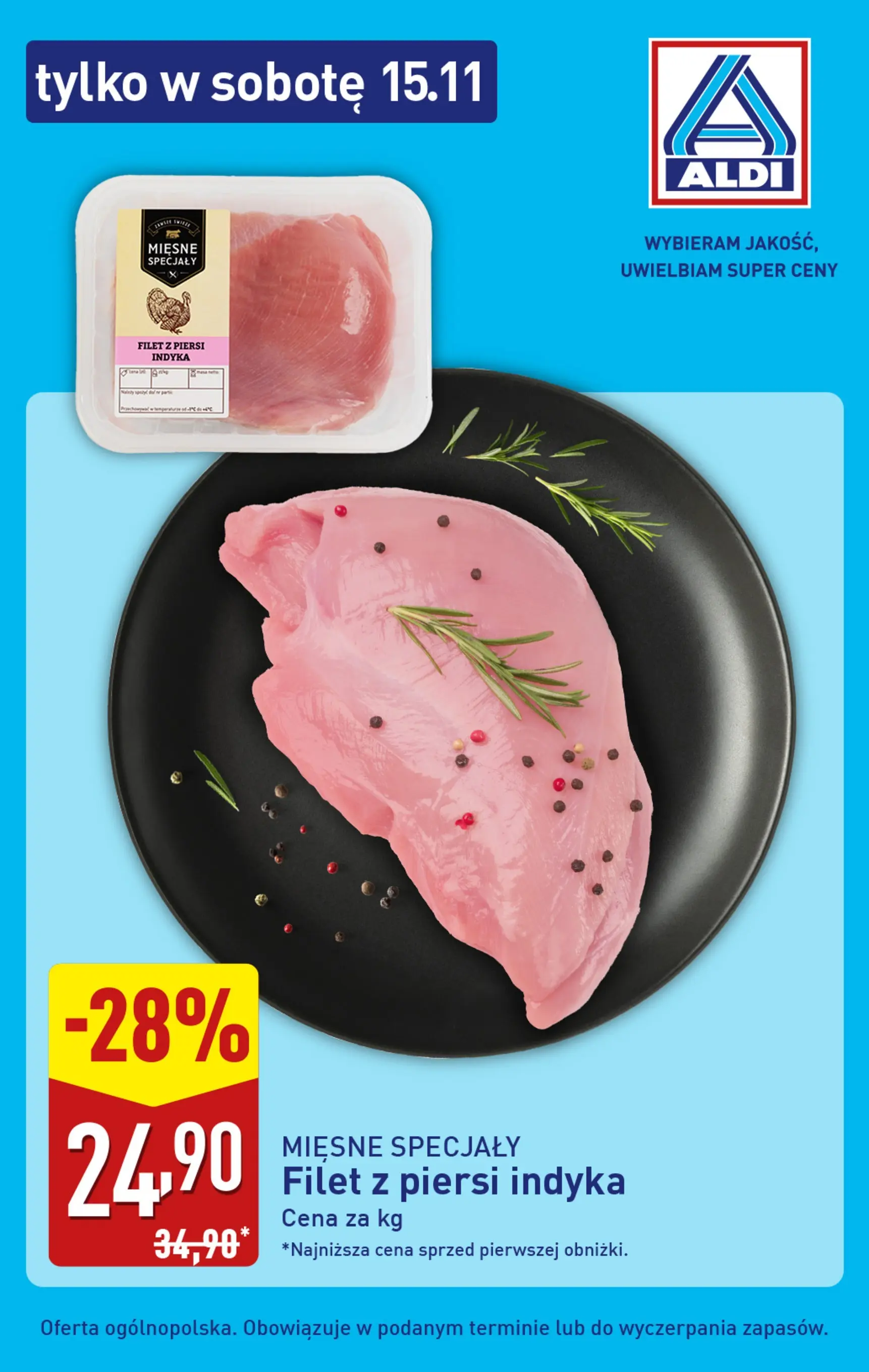 Aldi Gazetka - Tylko w sobotę od 15.11.2025 - Ulotka PDF, promocje | Strona: 3 | Produkty: Piersi