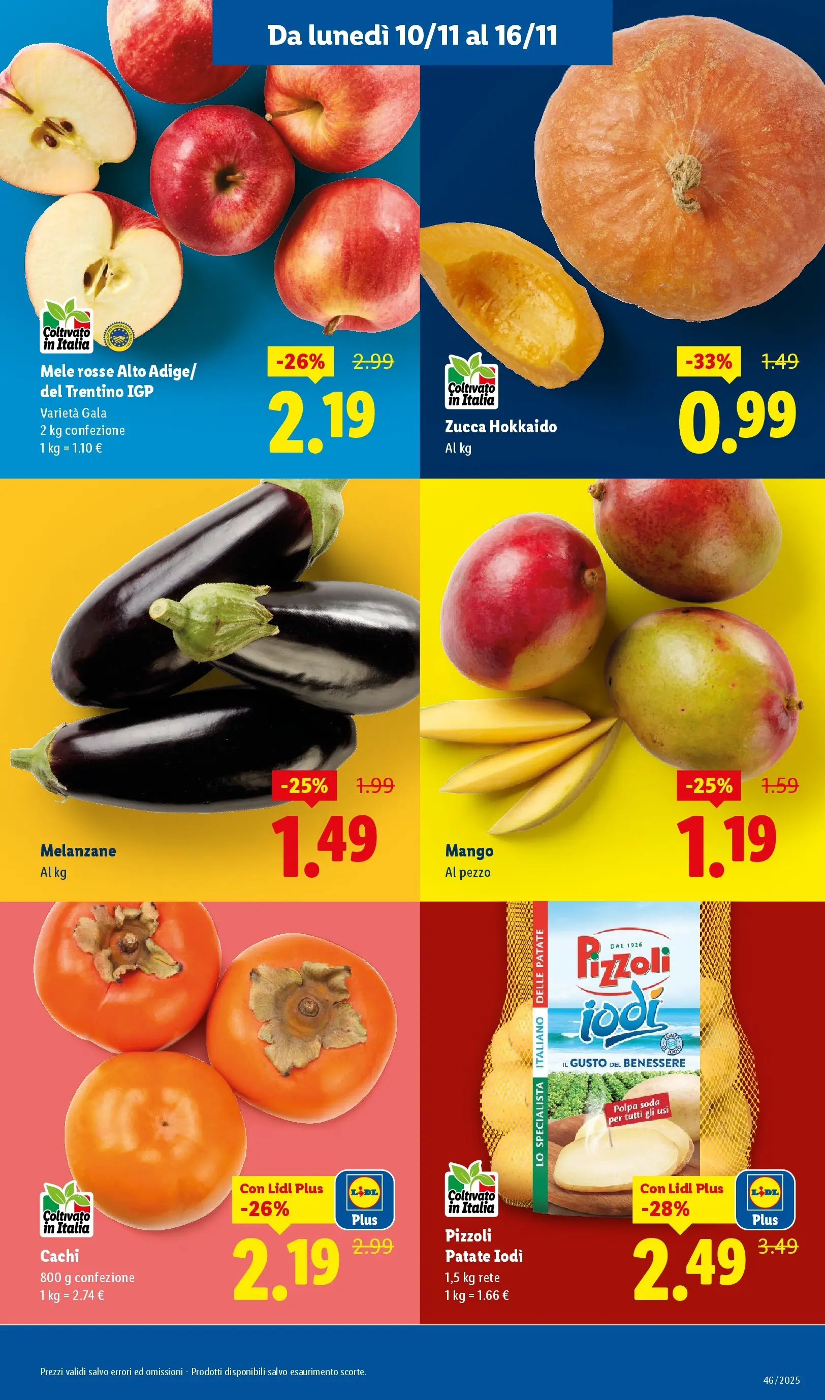 LIDL volantino della prossima settimana dal ﻿06/11/2025﻿ 📣 | Pagina: 7 | Prodotti: Mele, Patate, Cachi, Melanzane