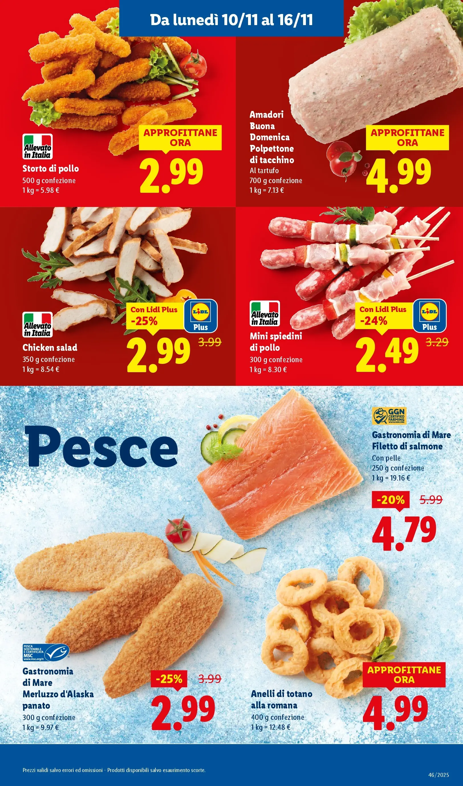LIDL volantino della prossima settimana dal ﻿06/11/2025﻿ 📣 | Pagina: 9 | Prodotti: Salmone, Pesce, Merluzzo, Totano