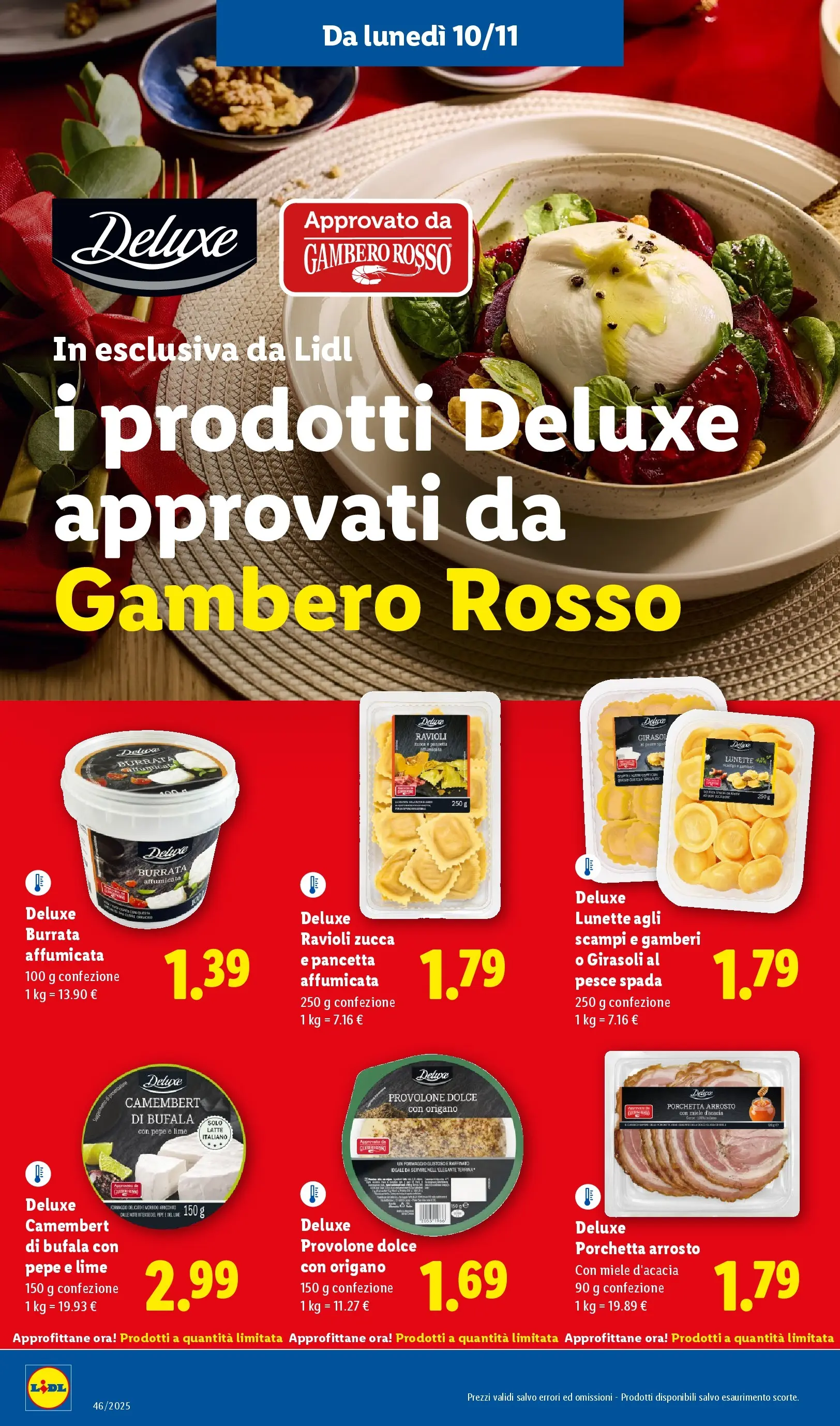LIDL volantino della prossima settimana dal ﻿06/11/2025﻿ 📣 | Pagina: 10 | Prodotti: Provolone, Porchetta, Zucca, Ravioli