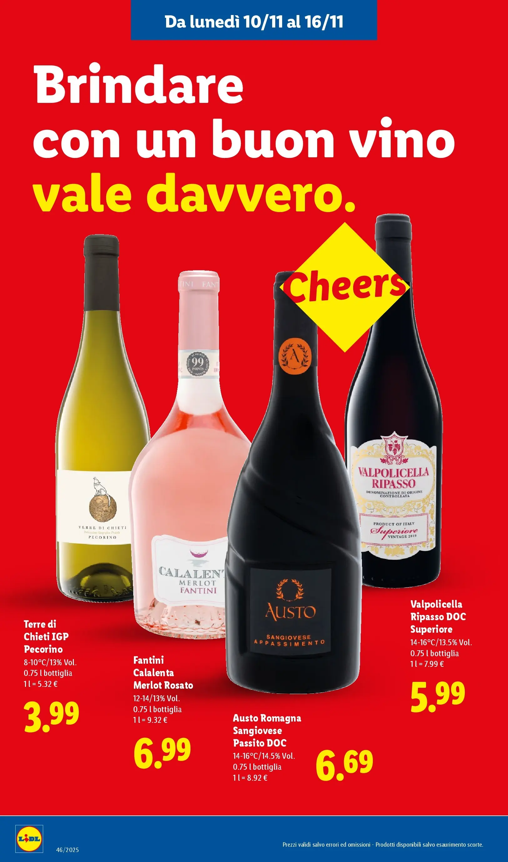 LIDL volantino della prossima settimana dal ﻿06/11/2025﻿ 📣 | Pagina: 18 | Prodotti: Vino, Fan, Bottiglia, Pecorino