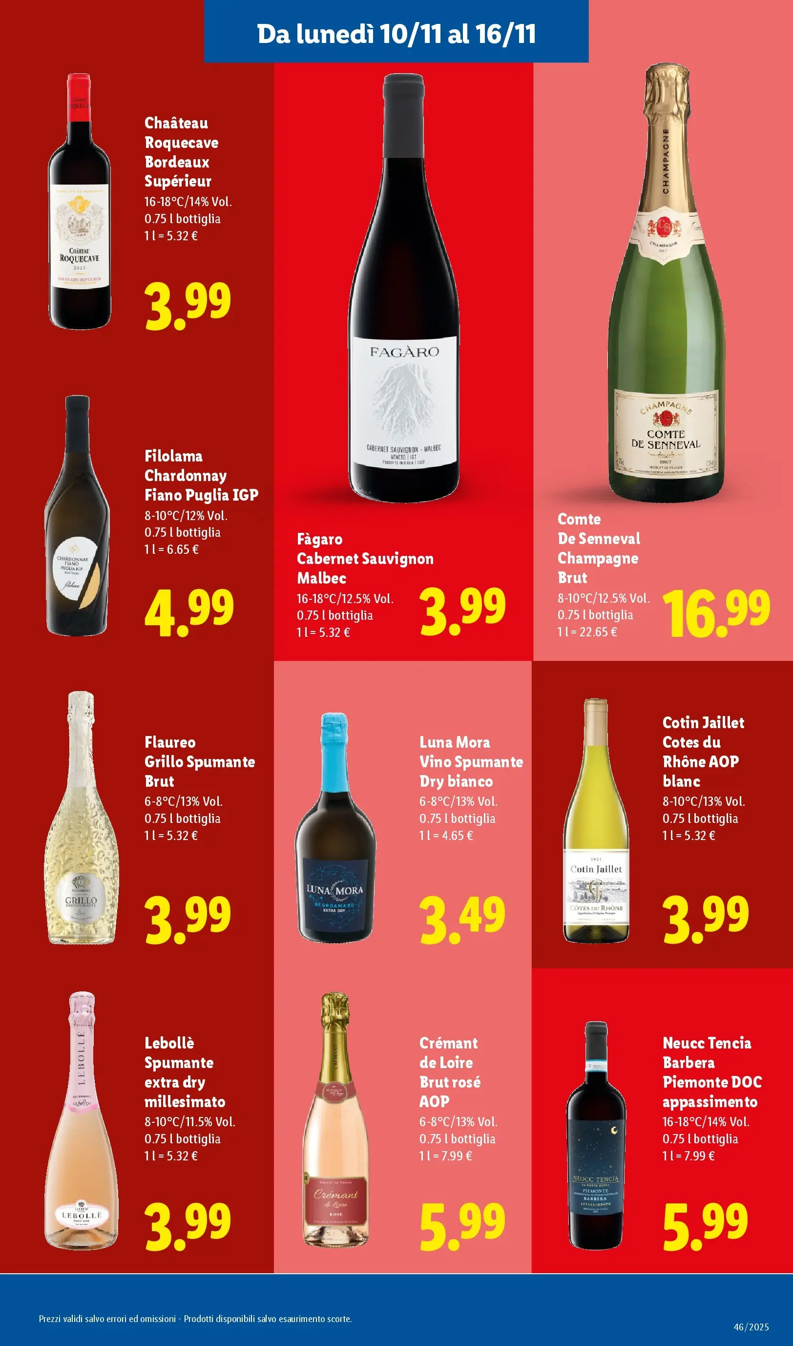LIDL volantino della prossima settimana dal ﻿06/11/2025﻿ 📣 | Pagina: 19 | Prodotti: Vino, Spumante, Champagne, Bottiglia