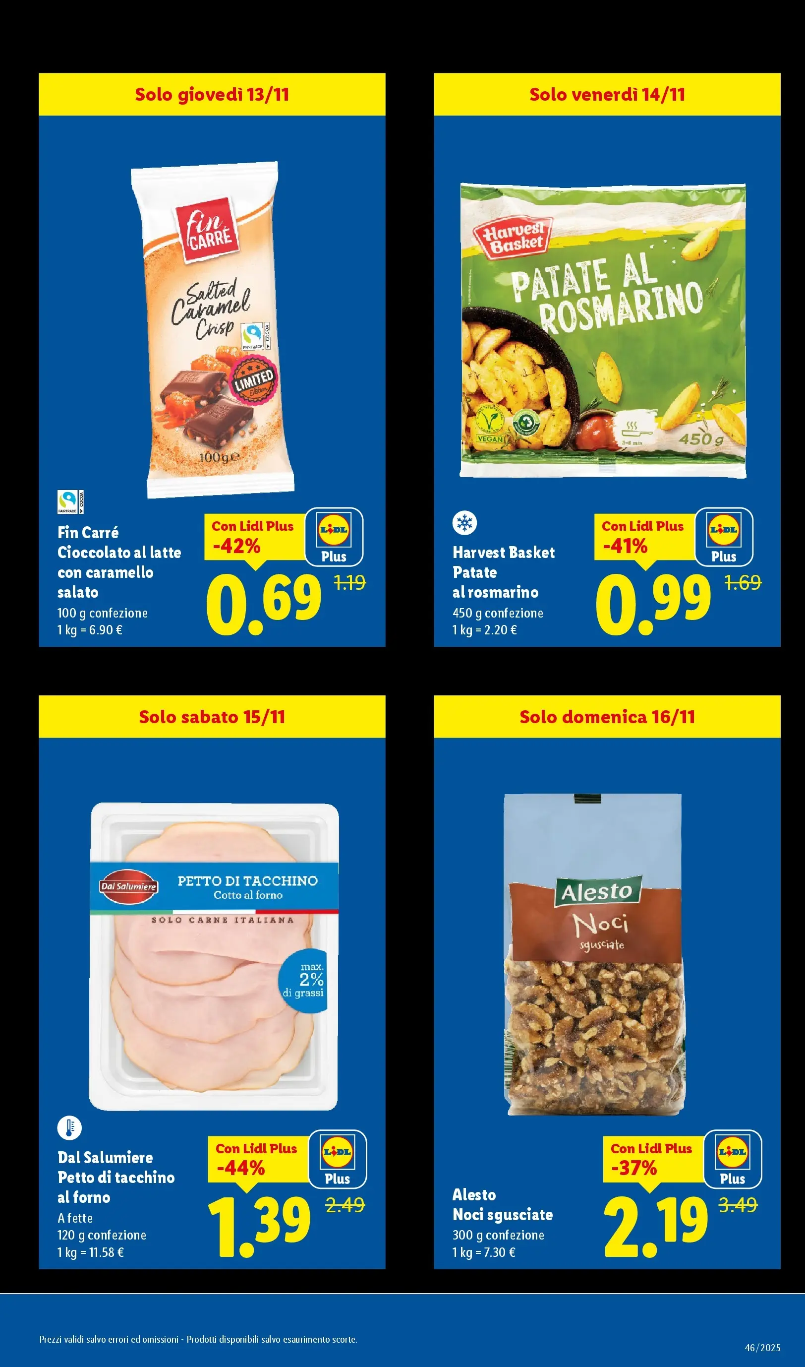 LIDL volantino della prossima settimana dal ﻿06/11/2025﻿ 📣 | Pagina: 25 | Prodotti: Cioccolato, Tacchino, Latte, Forno