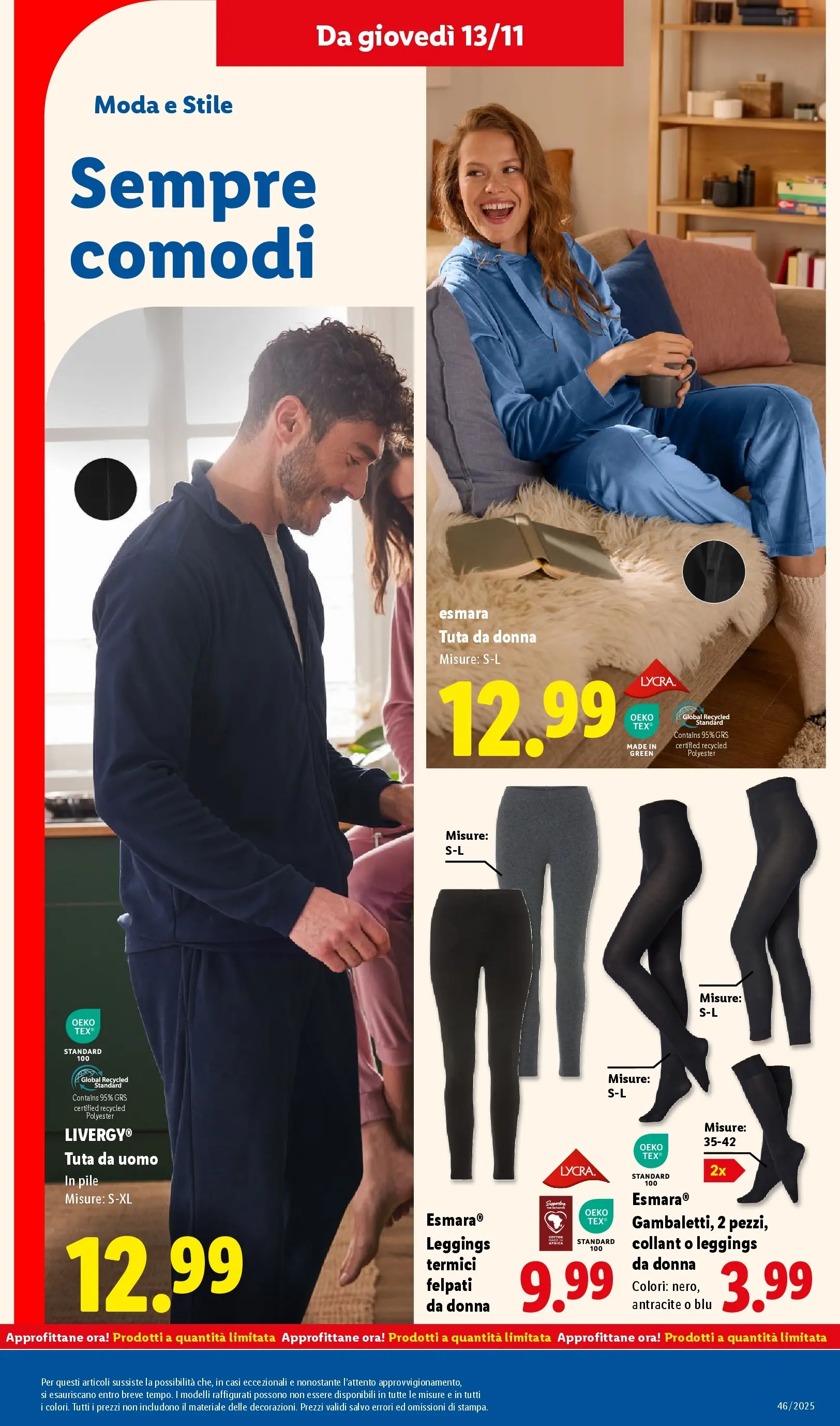 LIDL volantino della prossima settimana dal ﻿06/11/2025﻿ 📣 | Pagina: 45 | Prodotti: Pile, Leggings, Collant