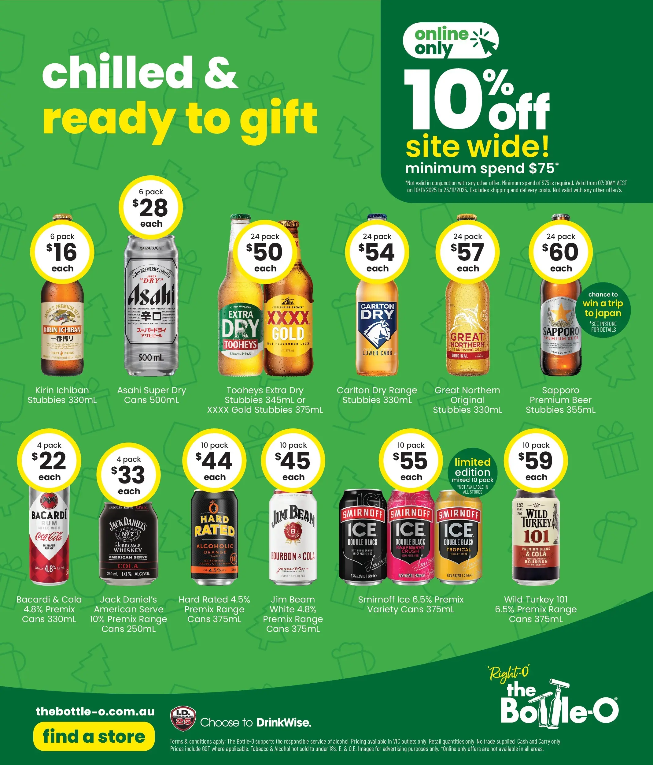 The Bottle-O - Good Value Gifts, From Good Value People. 10/11 - 09/11/2025 > weekly / monthly specials | Page: 6 | Products: Beer, Coca Cola, Turkey, Raspberry