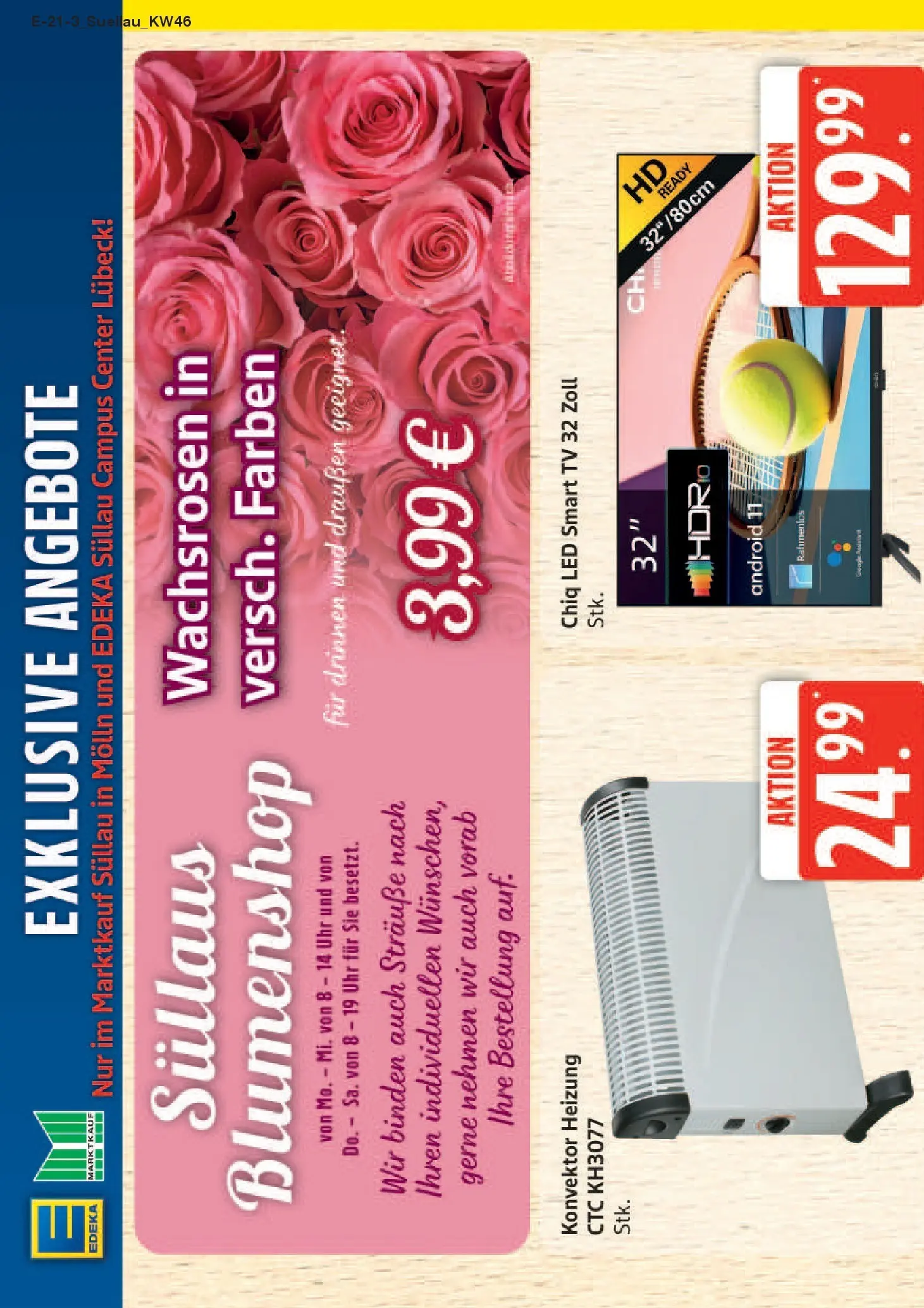 Edeka prospekt Ratzeburg	 (ab 10.11.2025) » Angebote Online | Seite: 22 | Produkte: Smart TV, Uhr, TV