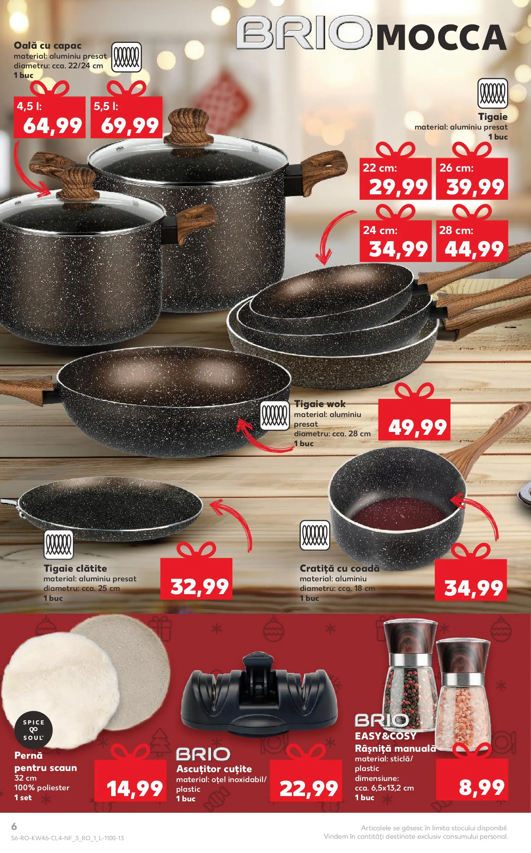 Catalog Kaufland - Bârlad 11.11.2025 - Revista si Oferta | Pagină: 6 | Produse: Cratiță, Pernă, Scaun, Clătite