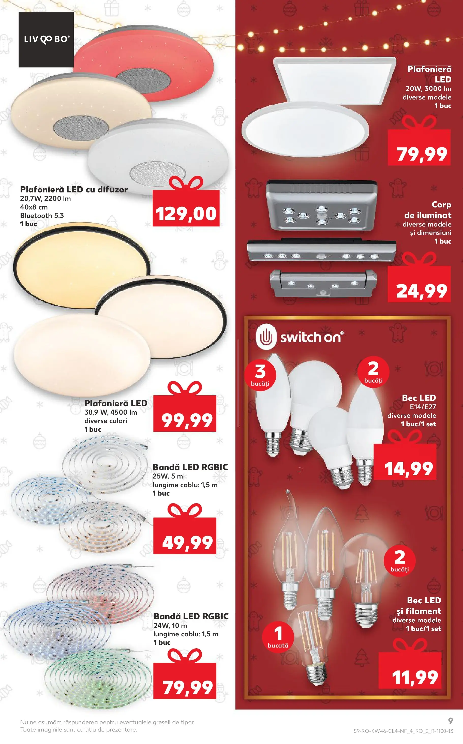 Catalog Kaufland - Bârlad 11.11.2025 - Revista si Oferta | Pagină: 9 | Produse: Bec, Difuzor, Plafonieră, Babak