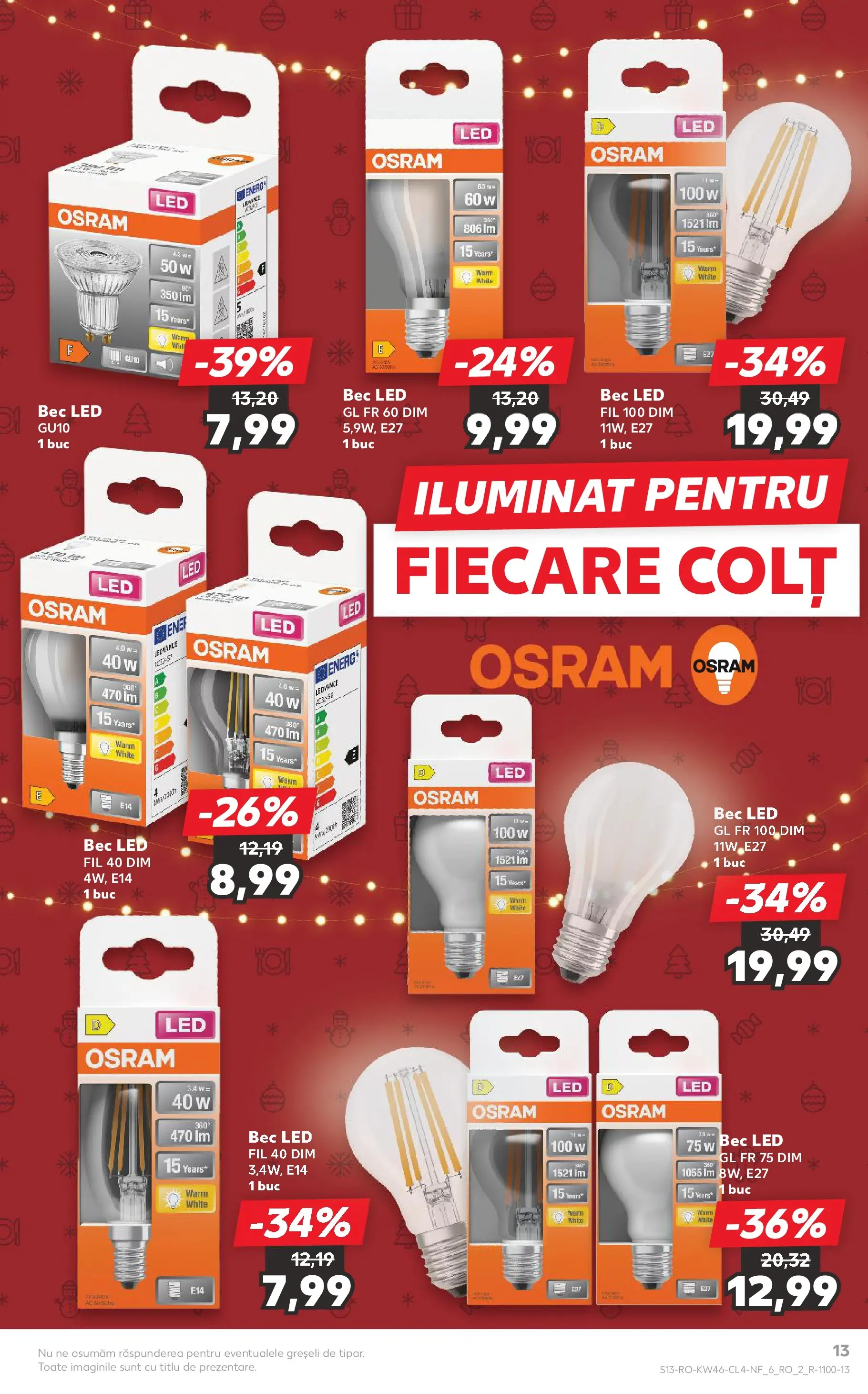 Catalog Kaufland - Bârlad 11.11.2025 - Revista si Oferta | Pagină: 13 | Produse: Bec, Babak