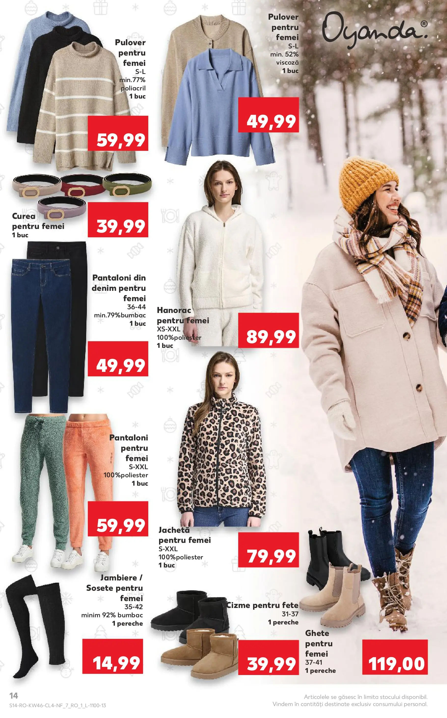 Catalog Kaufland - Bârlad 11.11.2025 - Revista si Oferta | Pagină: 14 | Produse: Pulover, Pantaloni, Keşe, Ghete