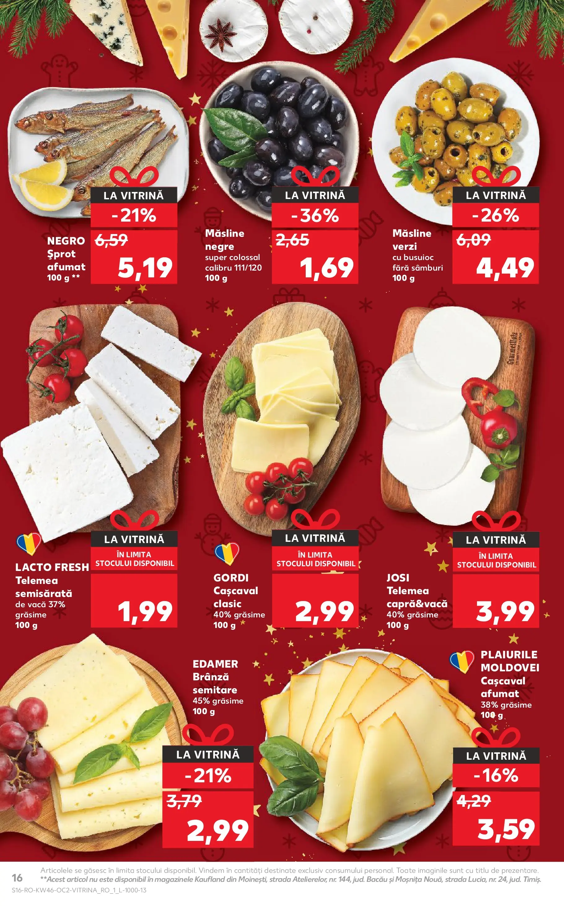 Catalog Kaufland - Domnesti 11.11.2025 - Revista si Oferta | Pagină: 16 | Produse: Hijyenik ped, Vitrină, Cașcaval, Brânză