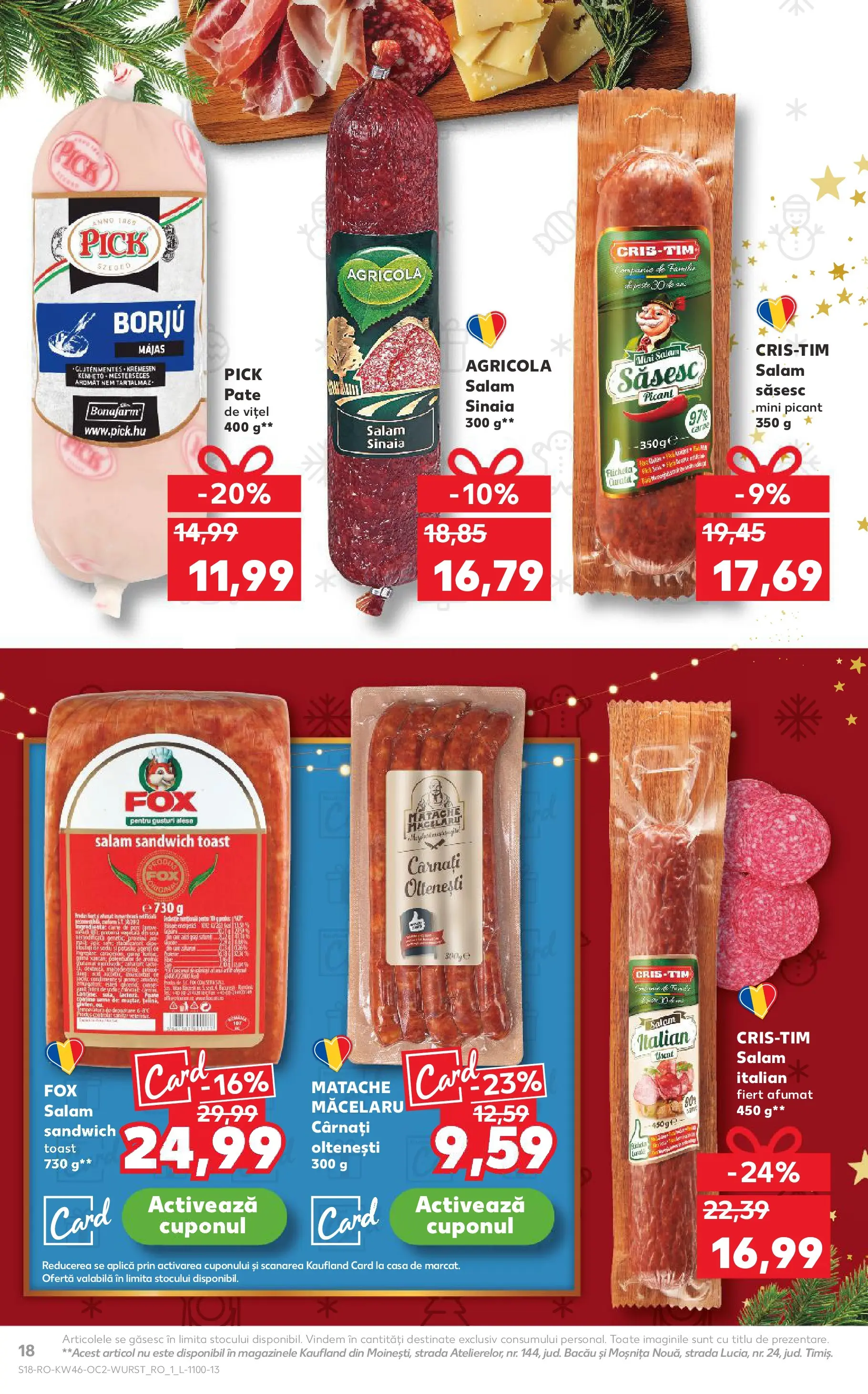 Catalog Kaufland - Bârlad 11.11.2025 - Revista si Oferta | Pagină: 18 | Produse: Pate, Salam, Cârnați