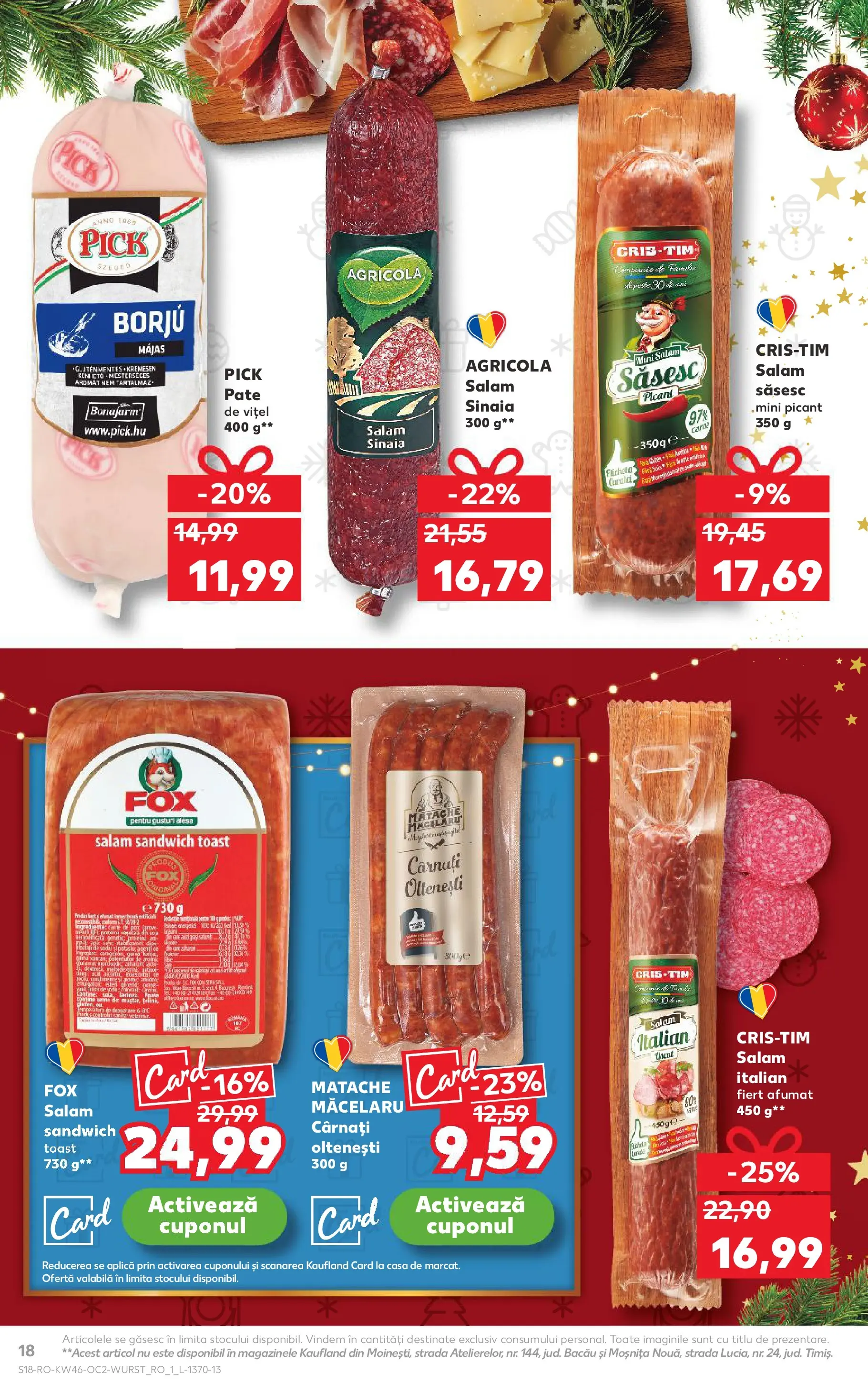 Catalog Kaufland - Comarnic 11.11.2025 - Revista si Oferta | Pagină: 18 | Produse: Pate, Salam, Cârnați
