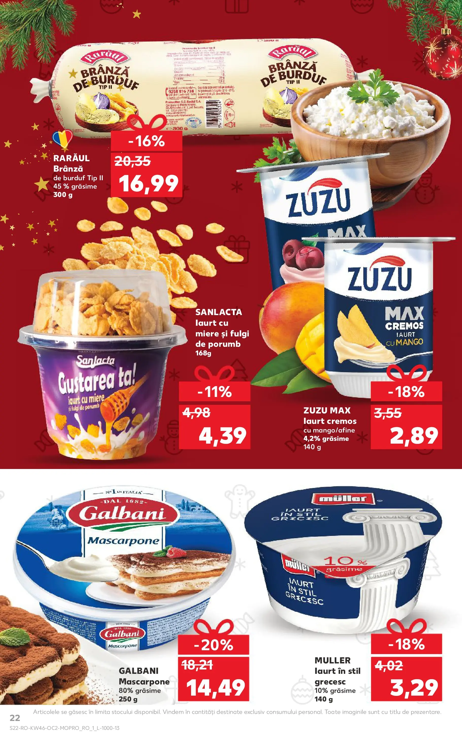 Catalog Kaufland - Domnesti 11.11.2025 - Revista si Oferta | Pagină: 22 | Produse: Brânză, Iaurt, Fulgi, Mango