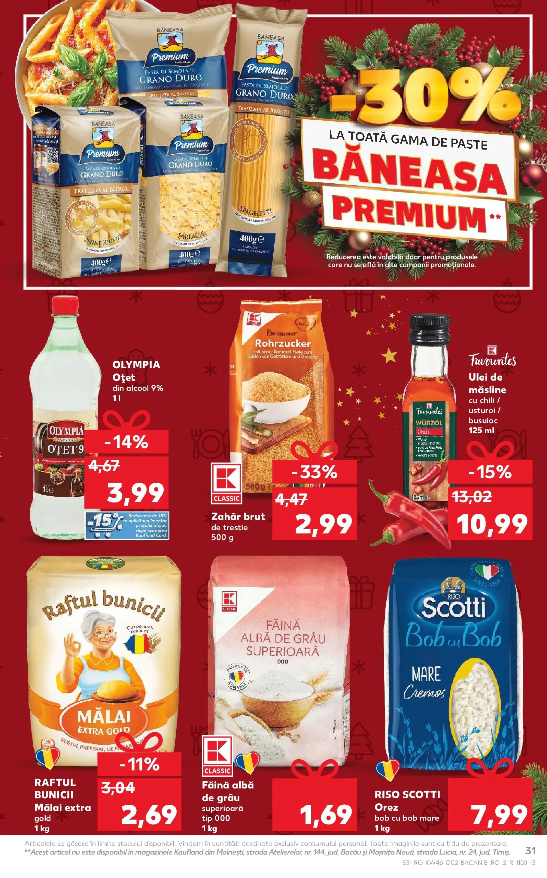 Catalog Kaufland - Ploiești 12.11.2025 - Revista si Oferta | Pagină: 31 | Produse: Oțet, Mălai, Zahăr, Usturoi