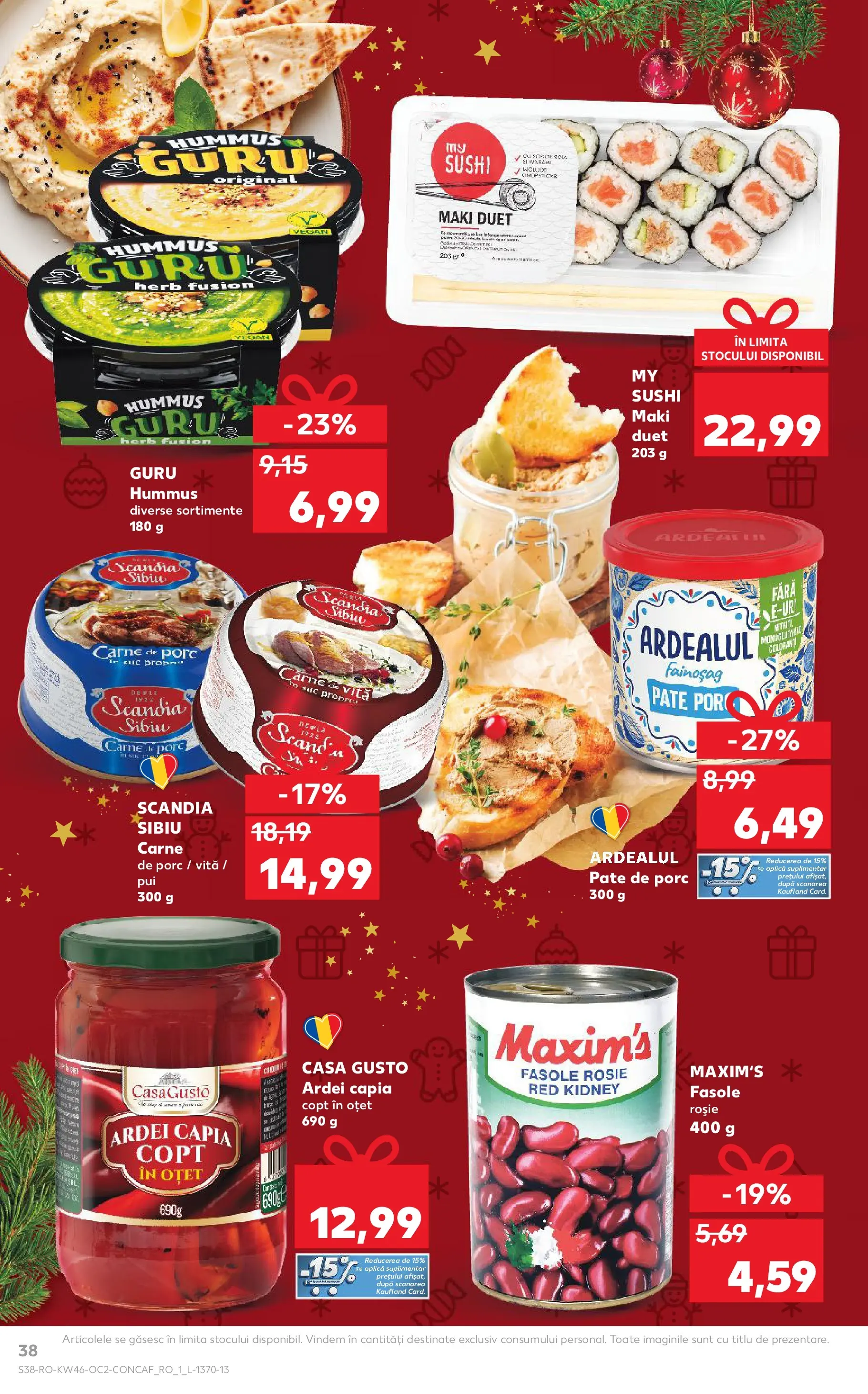 Catalog Kaufland - Fălticeni 11.11.2025 - Revista si Oferta | Pagină: 38 | Produse: Hacıyatmaz Kedi Oyuncağı, Pate, Konuşturucu Kuş Yemleri, Suc