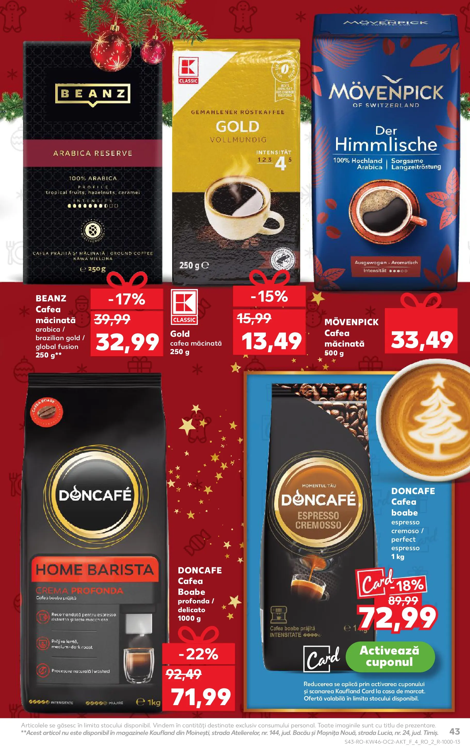 Catalog Kaufland - Domnesti 11.11.2025 - Revista si Oferta | Pagină: 43 | Produse: Cremă, Cafea