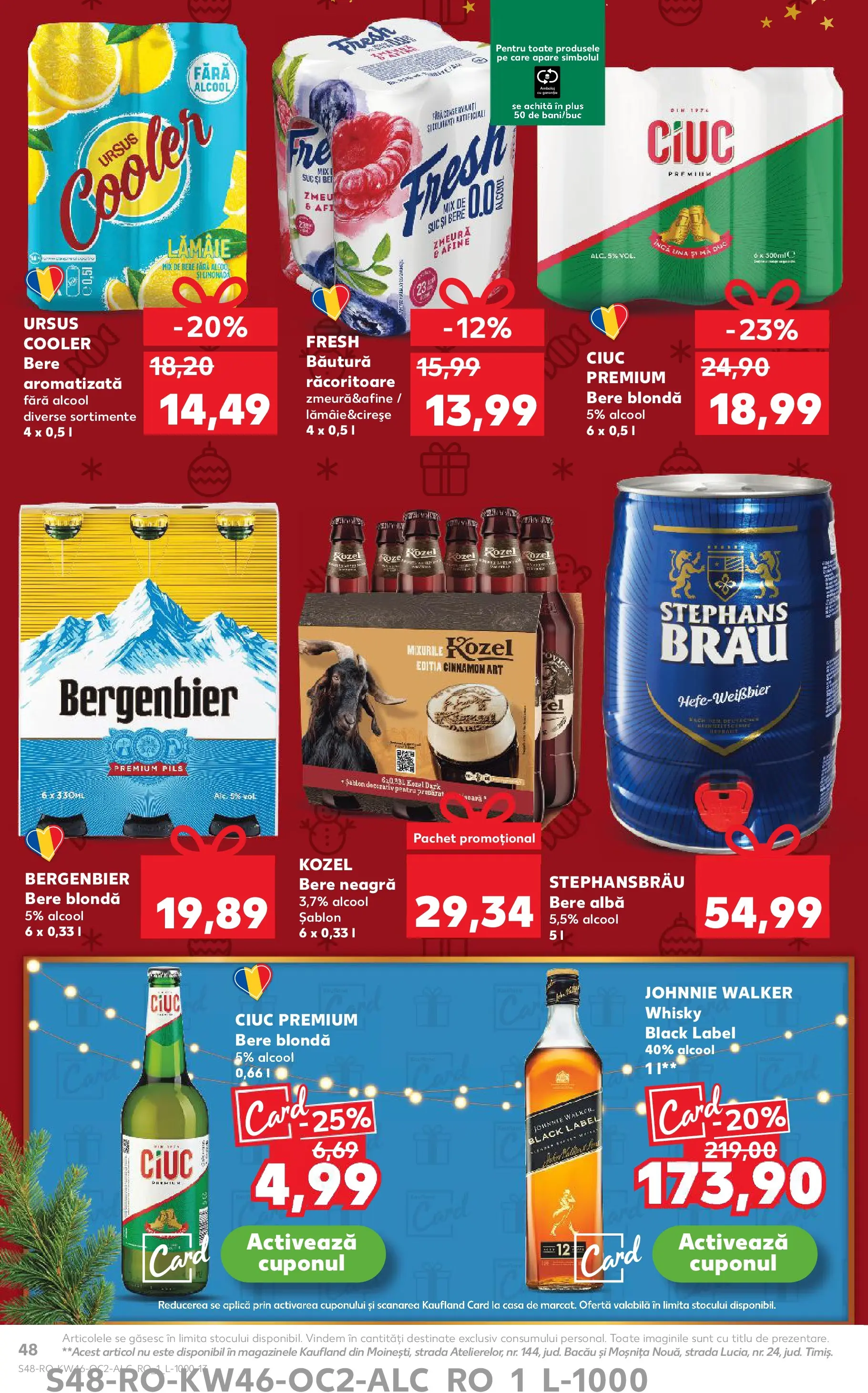 Catalog Kaufland - Domnesti 11.11.2025 - Revista si Oferta | Pagină: 48 | Produse: Suc, Bere, Plastik Kulübe