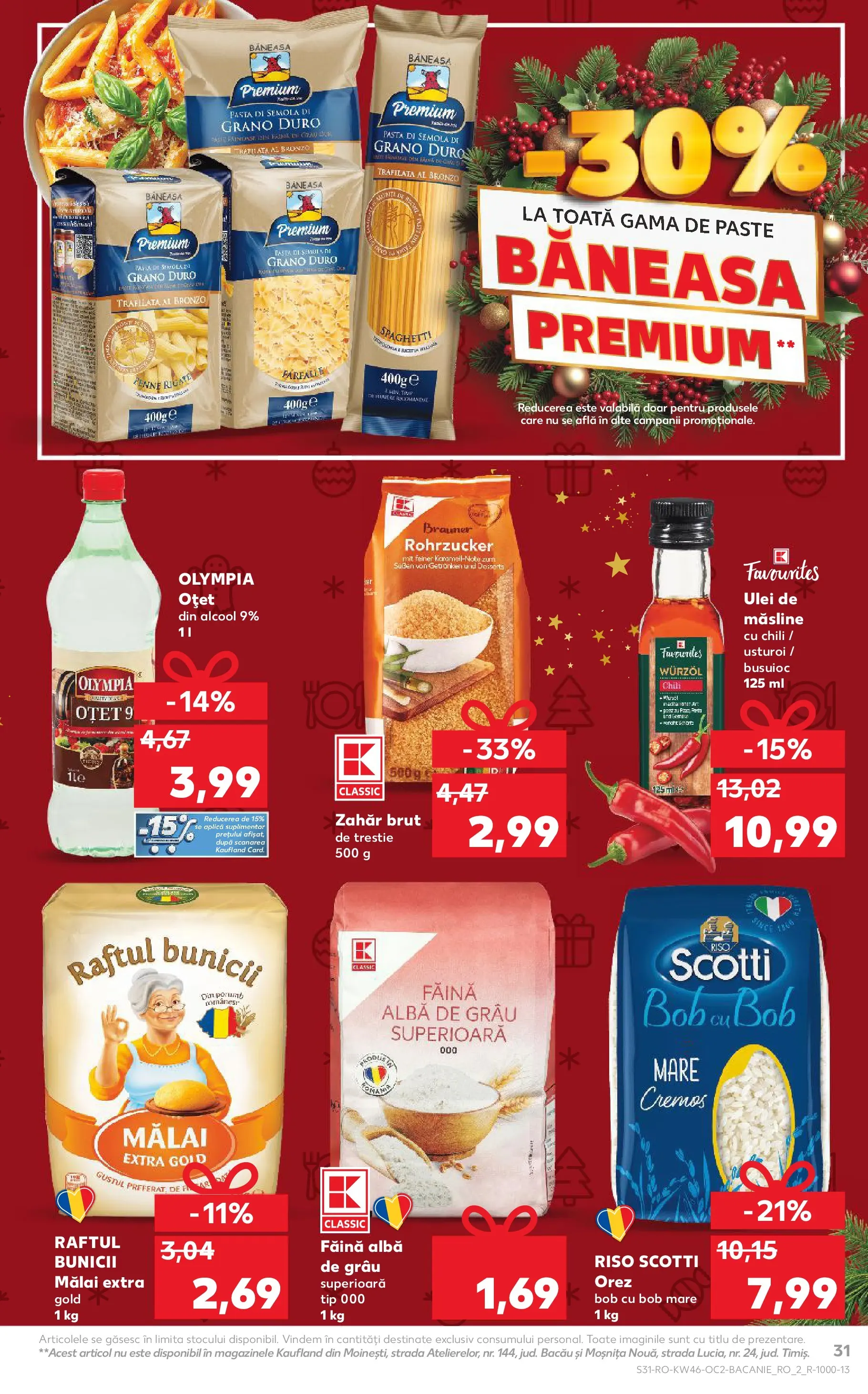 Catalog Kaufland - Domnesti 11.11.2025 - Revista si Oferta | Pagină: 31 | Produse: Ulei, Făină, Orez, Zahăr