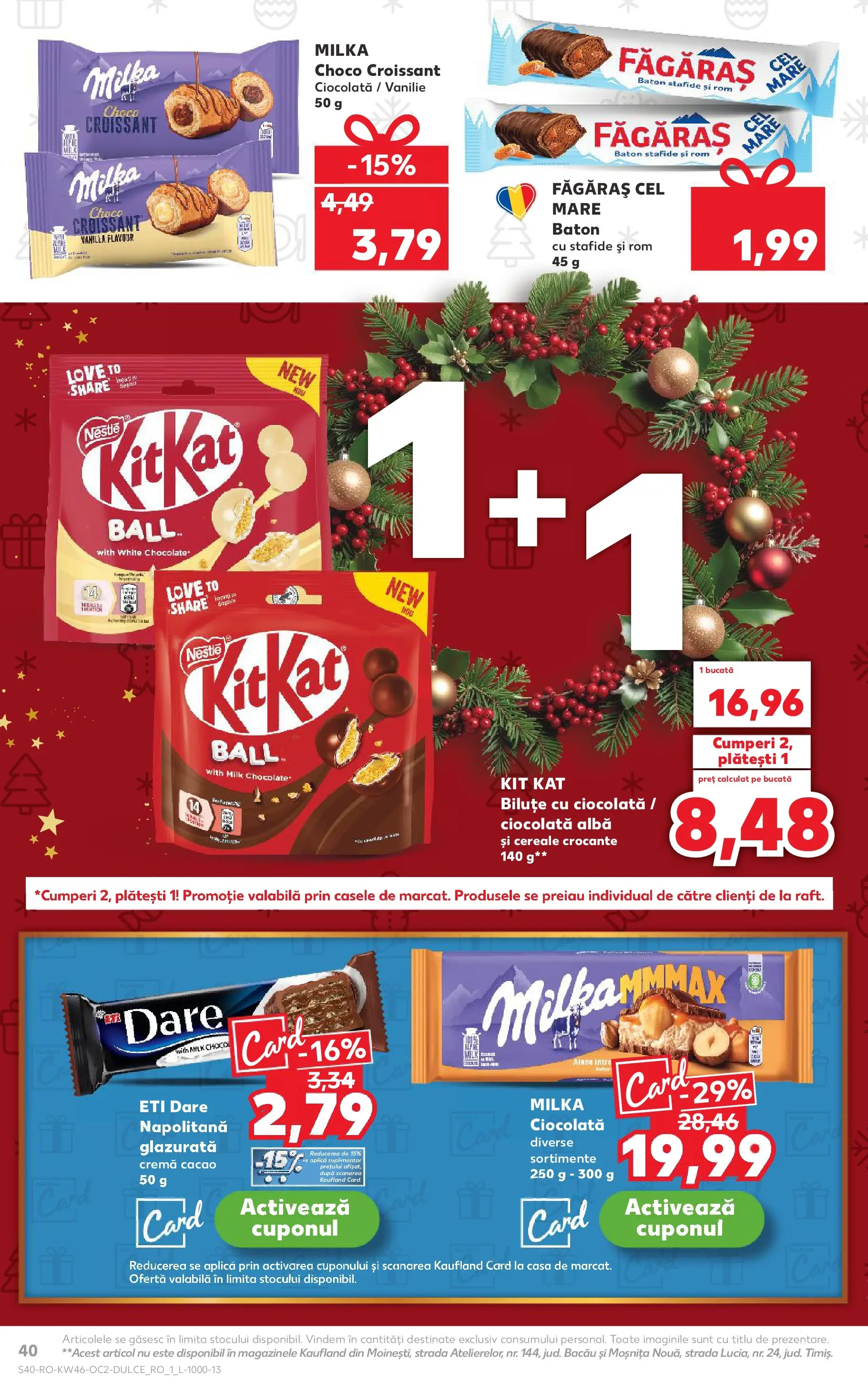 Catalog Kaufland - Domnesti 11.11.2025 - Revista si Oferta | Pagină: 40 | Produse: Ciocolată, Rom, Cacao, Stafide