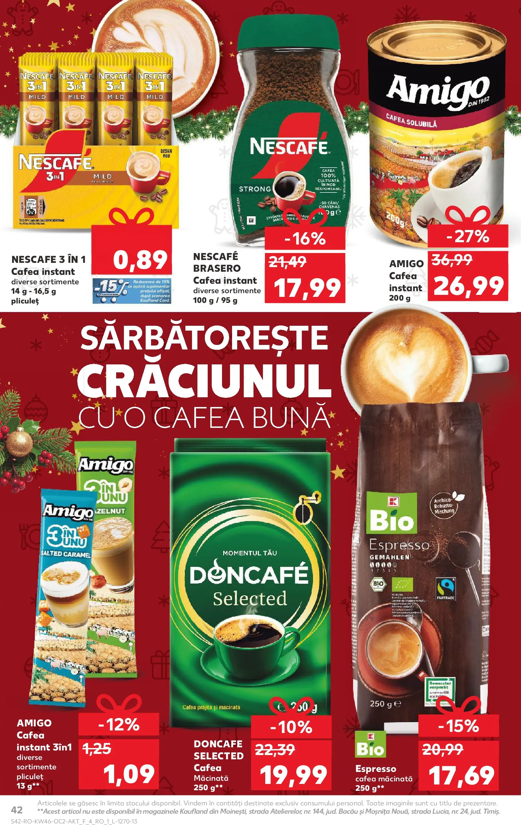 Catalog Kaufland - Comarnic 11.11.2025 - Revista si Oferta | Pagină: 42 | Produse: Şerit ödül, Cafea