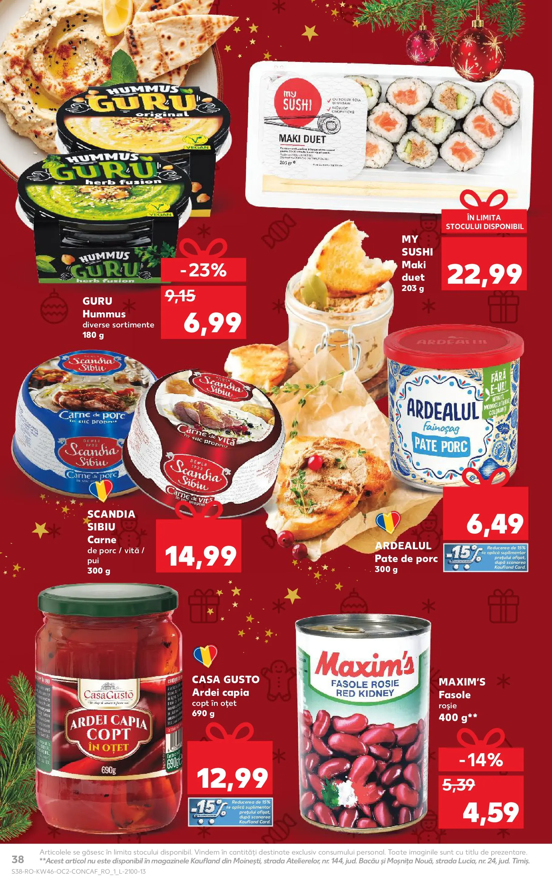Catalog Kaufland - Târgu Mureș 12.11.2025 - Revista si Oferta | Pagină: 38 | Produse: Konuşturucu Kuş Yemleri, Suc, Carne De Porc, Carne De Vită