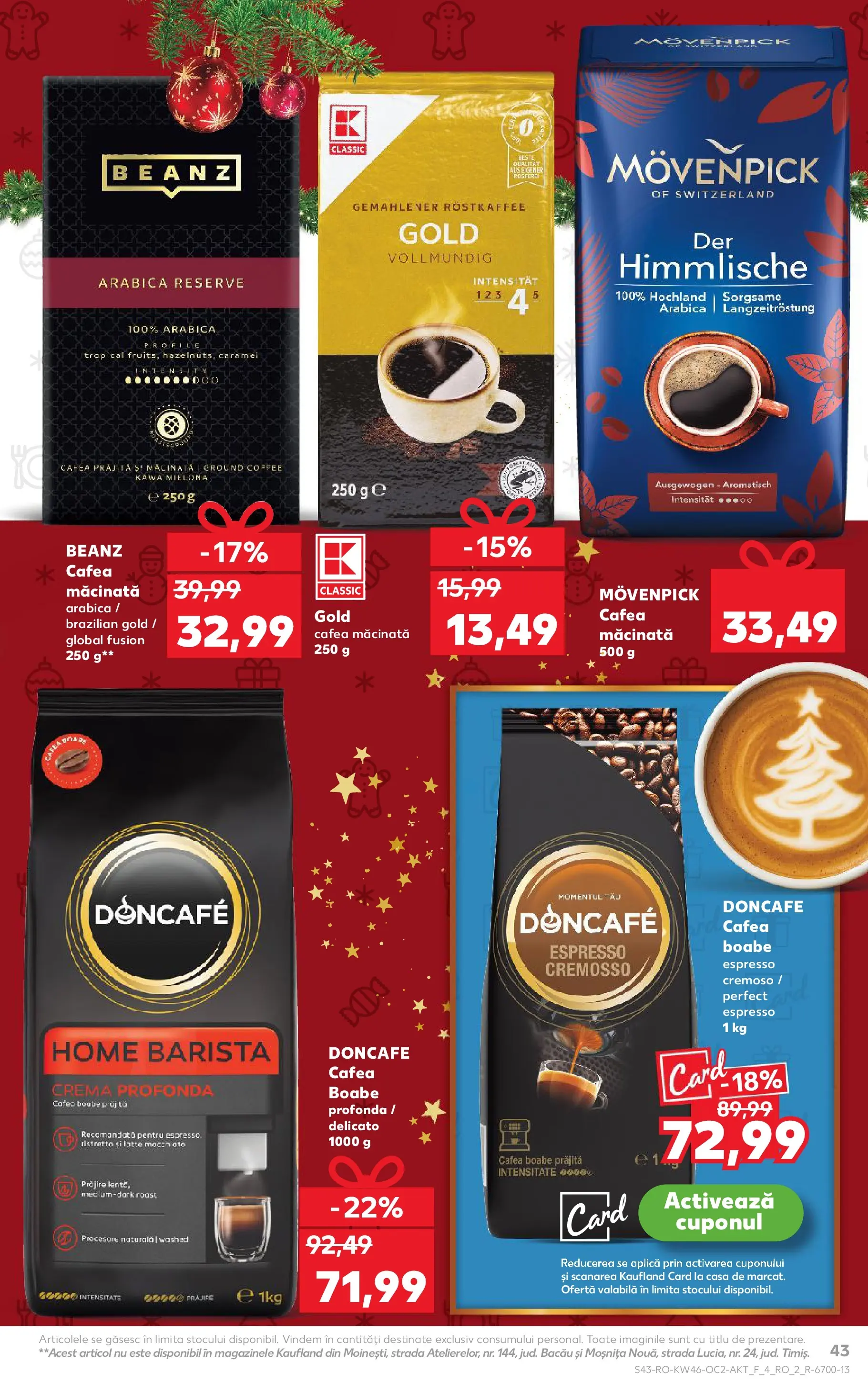 Catalog Kaufland - Comarnic 11.11.2025 - Revista si Oferta | Pagină: 43 | Produse: Cremă, Cafea