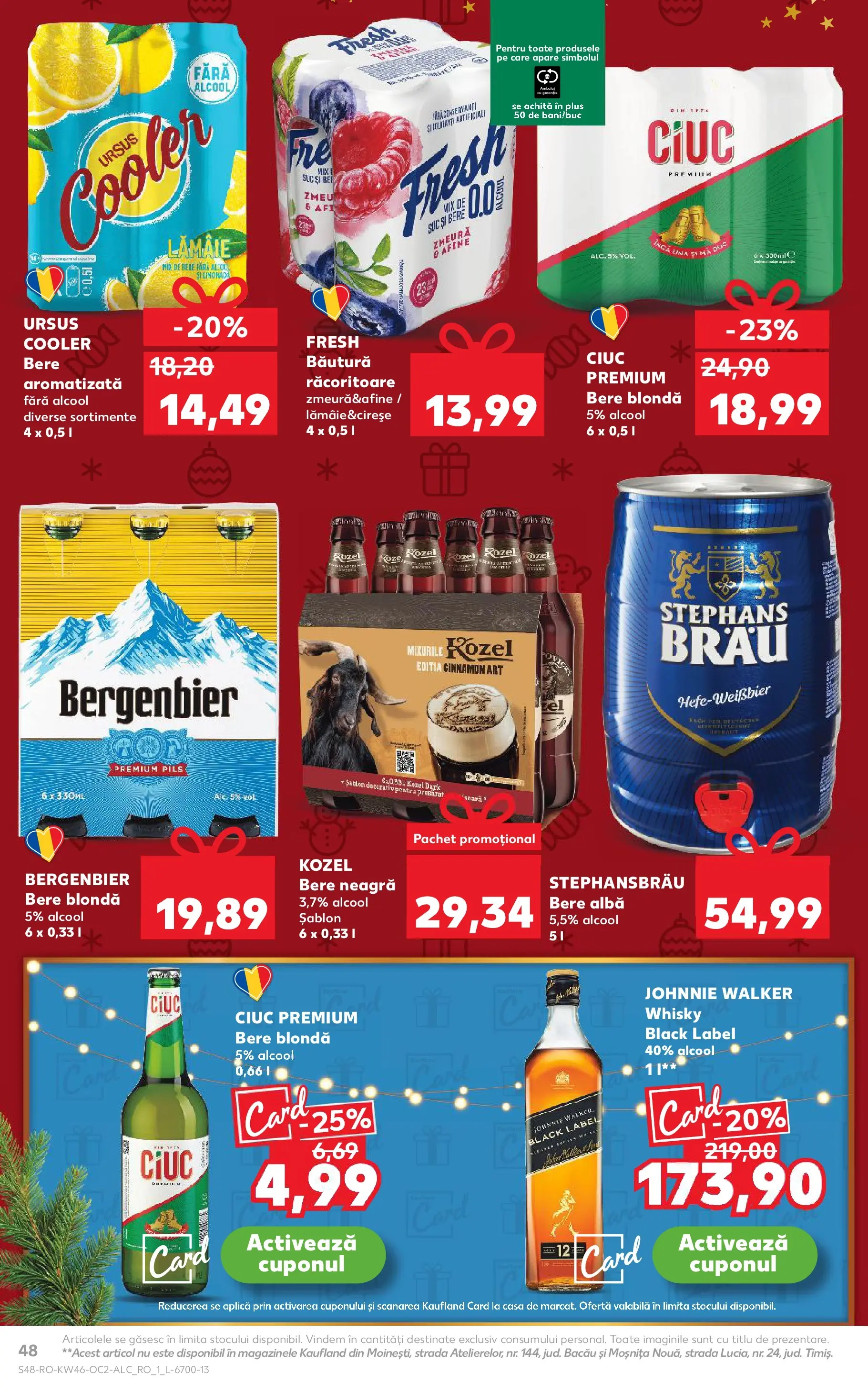 Catalog Kaufland - Comarnic 11.11.2025 - Revista si Oferta | Pagină: 48 | Produse: Afine, Suc, Bere, Plastik Kulübe