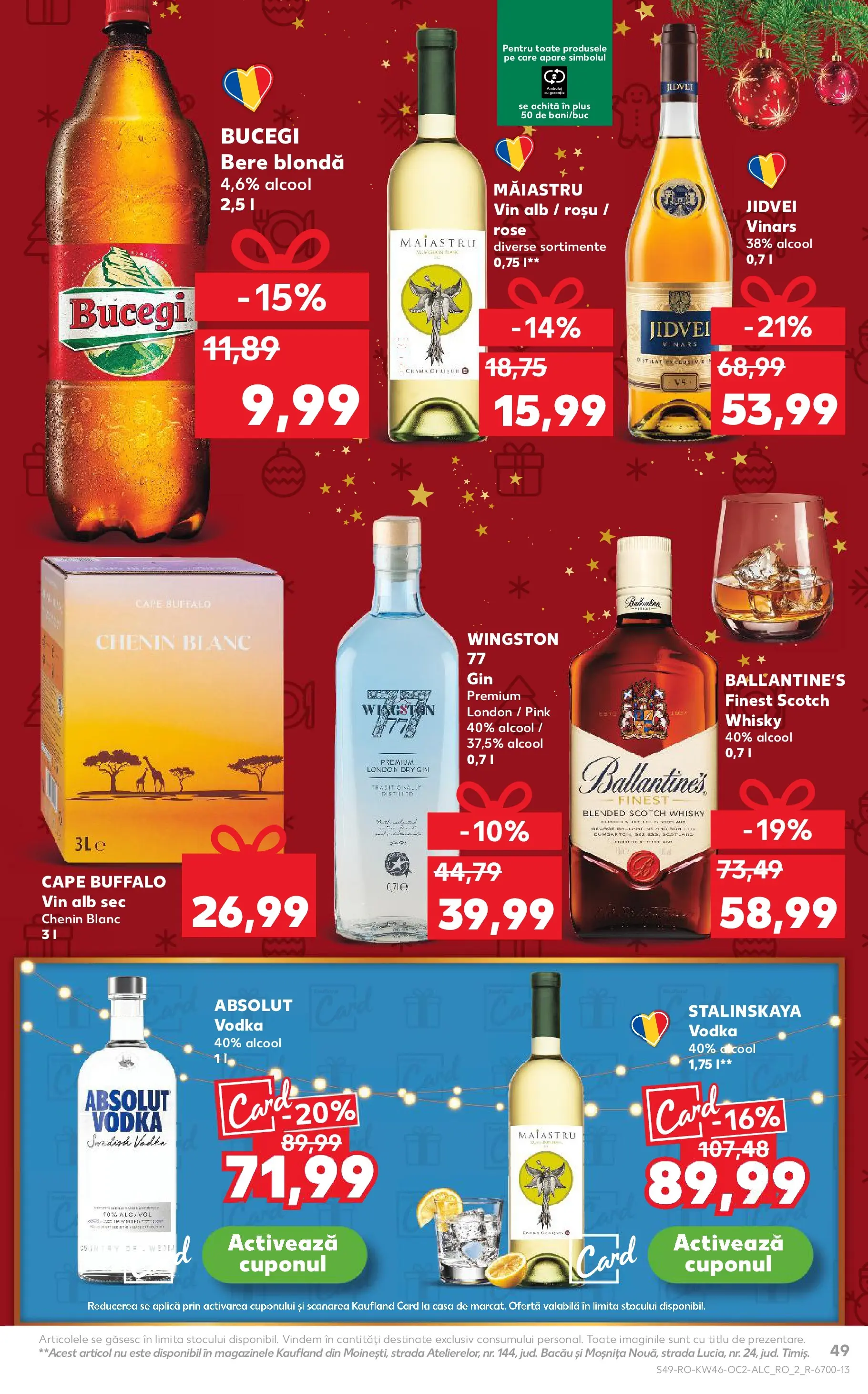 Catalog Kaufland - Comarnic 11.11.2025 - Revista si Oferta | Pagină: 49 | Produse: Vin, Bere, Gin, Vodka