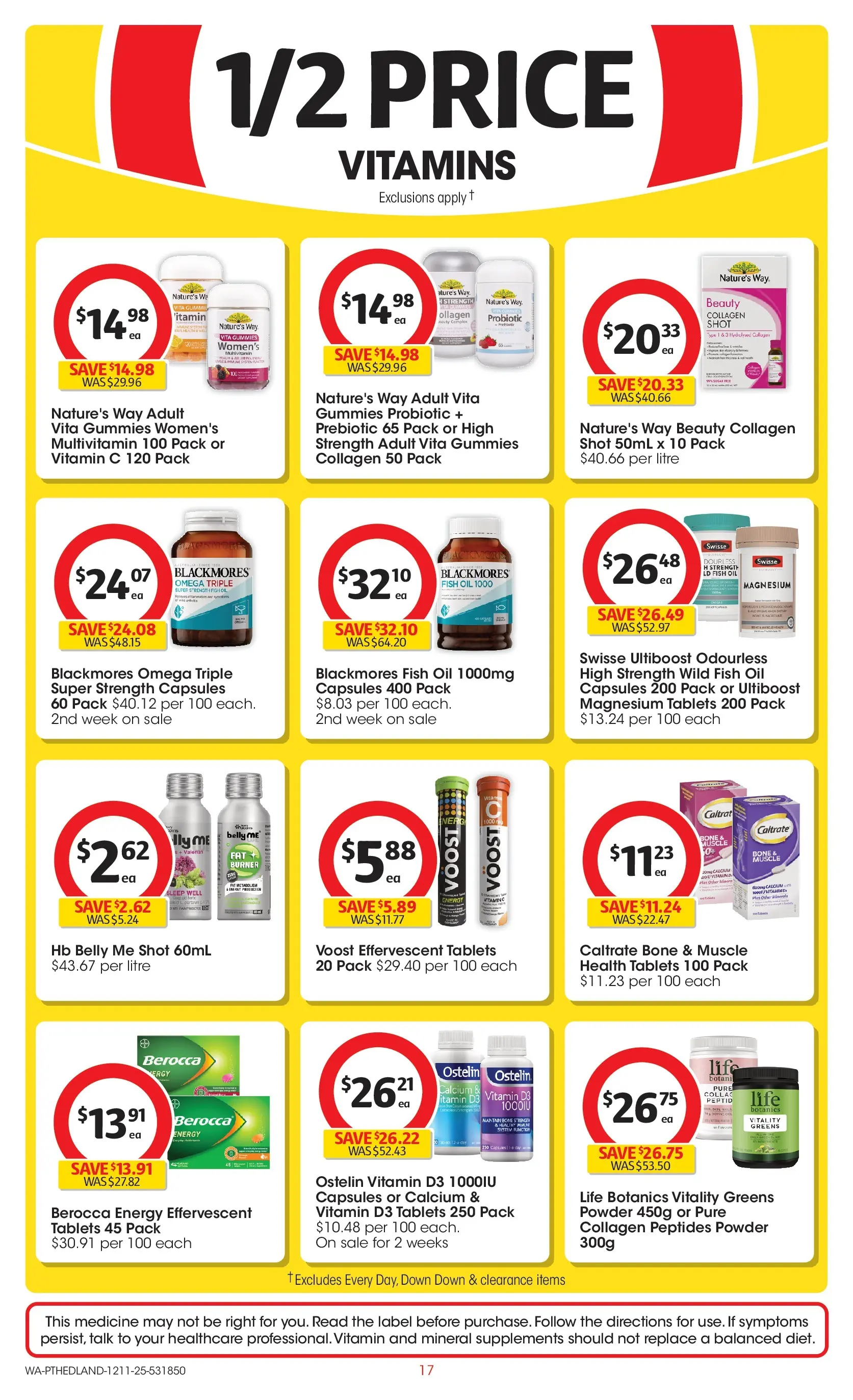 ﻿﻿Coles catalogue valid from 12/11/2025 > Online Australia | Page: 17 | Products: Powder, Fish oil, Tablets, Vitamin