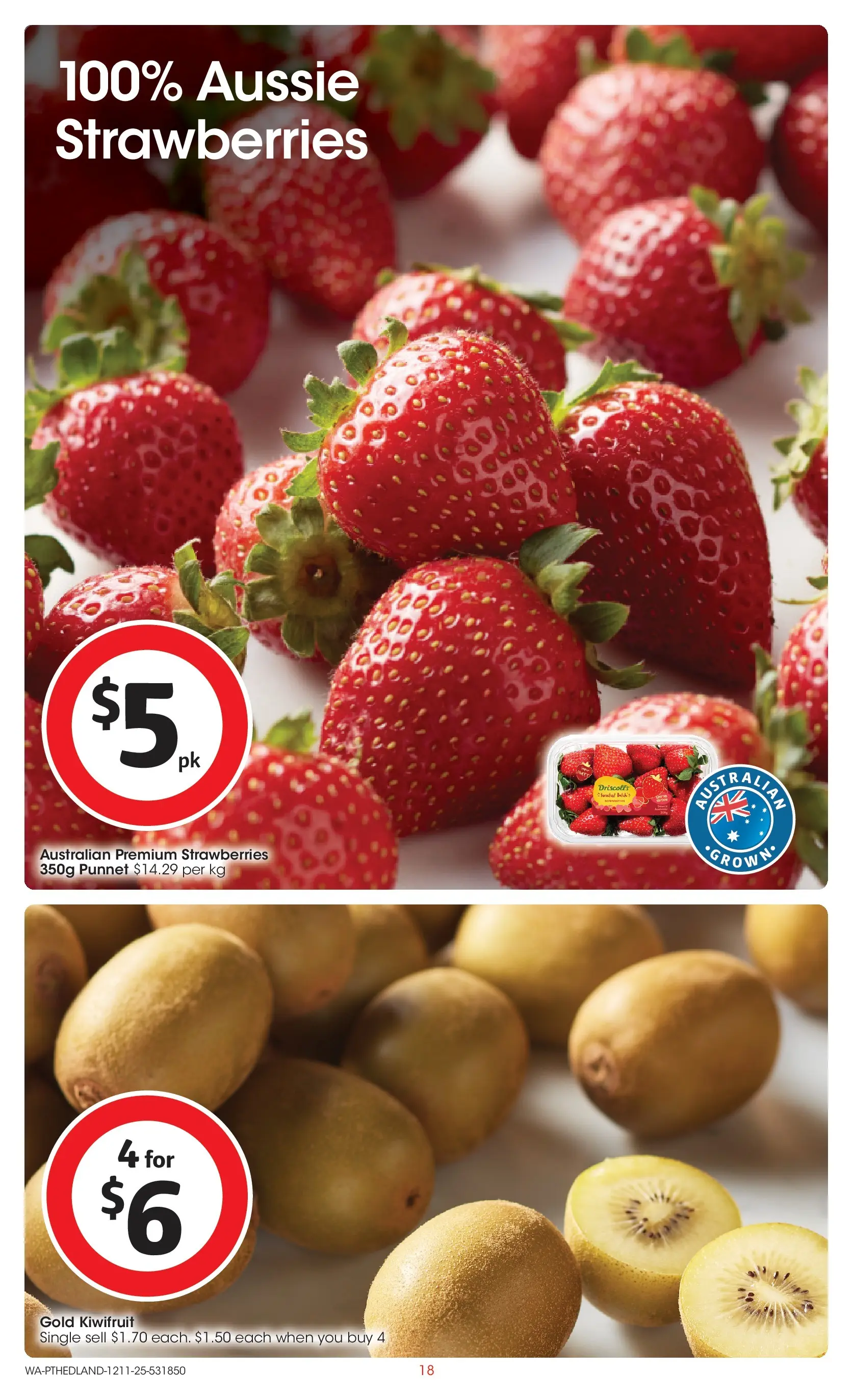 ﻿﻿Coles catalogue valid from 12/11/2025 > Online Australia | Page: 18 | Products: Strawberries, Kiwifruit