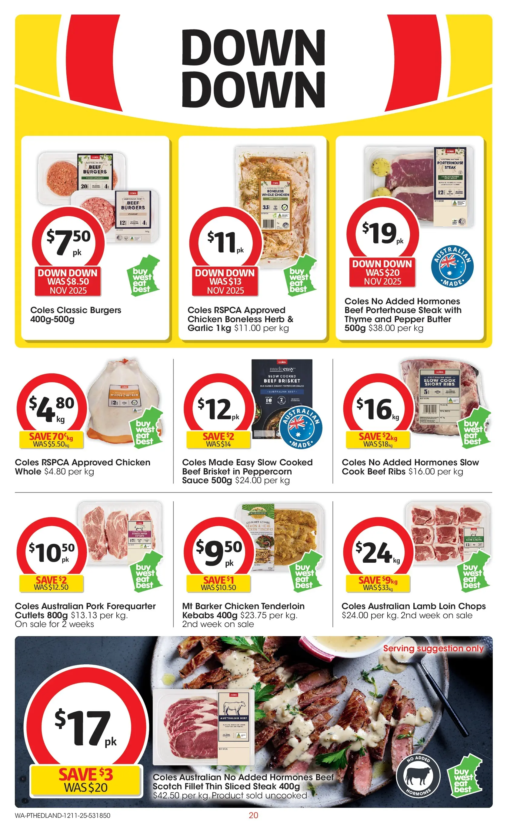 ﻿﻿Coles catalogue valid from 12/11/2025 > Online Australia | Page: 20 | Products: Butter, Lamb, Pepper, Parsley