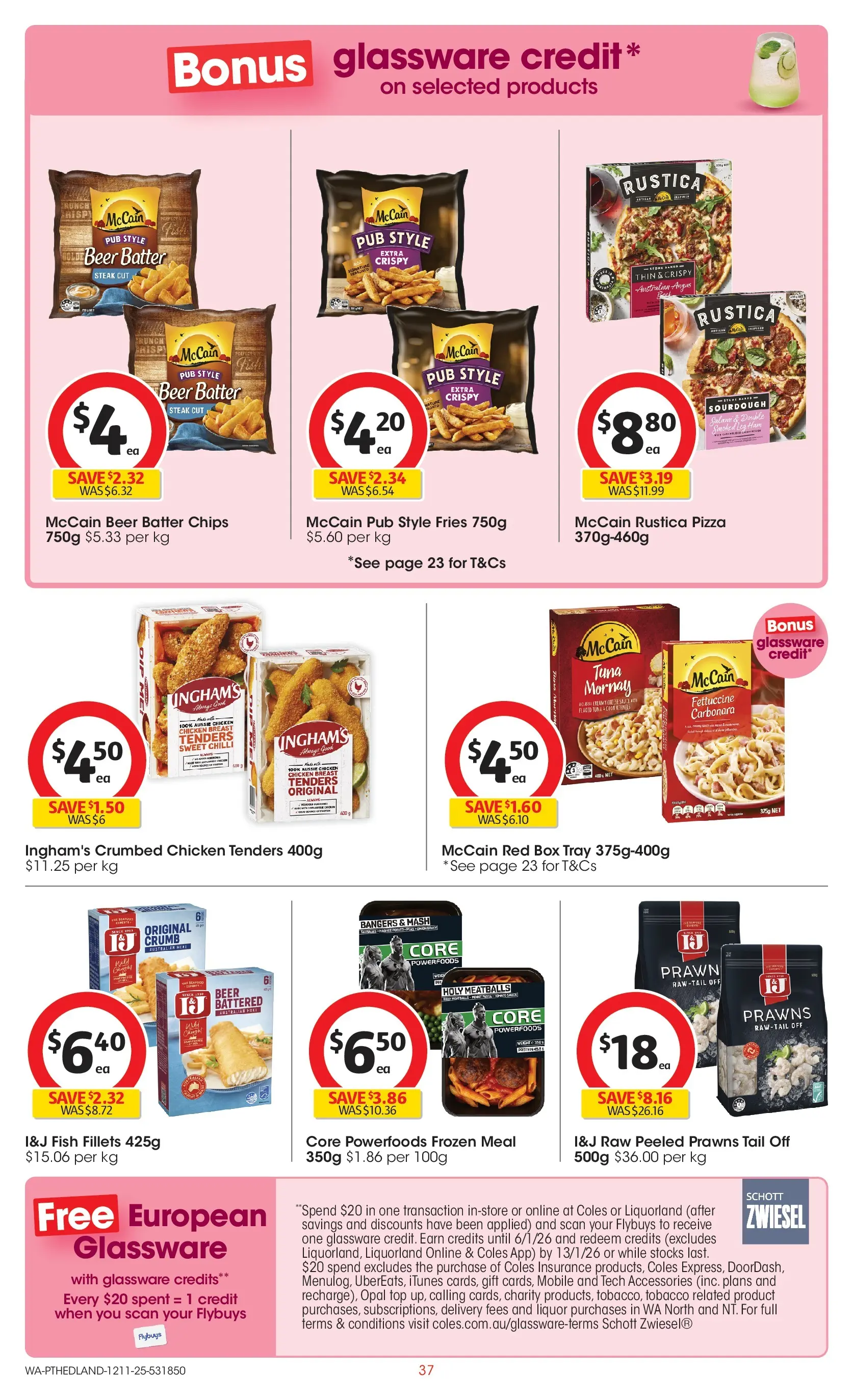 ﻿﻿Coles catalogue valid from 12/11/2025 > Online Australia | Page: 37 | Products: Glassware, Chicken, Prawns, Tuna