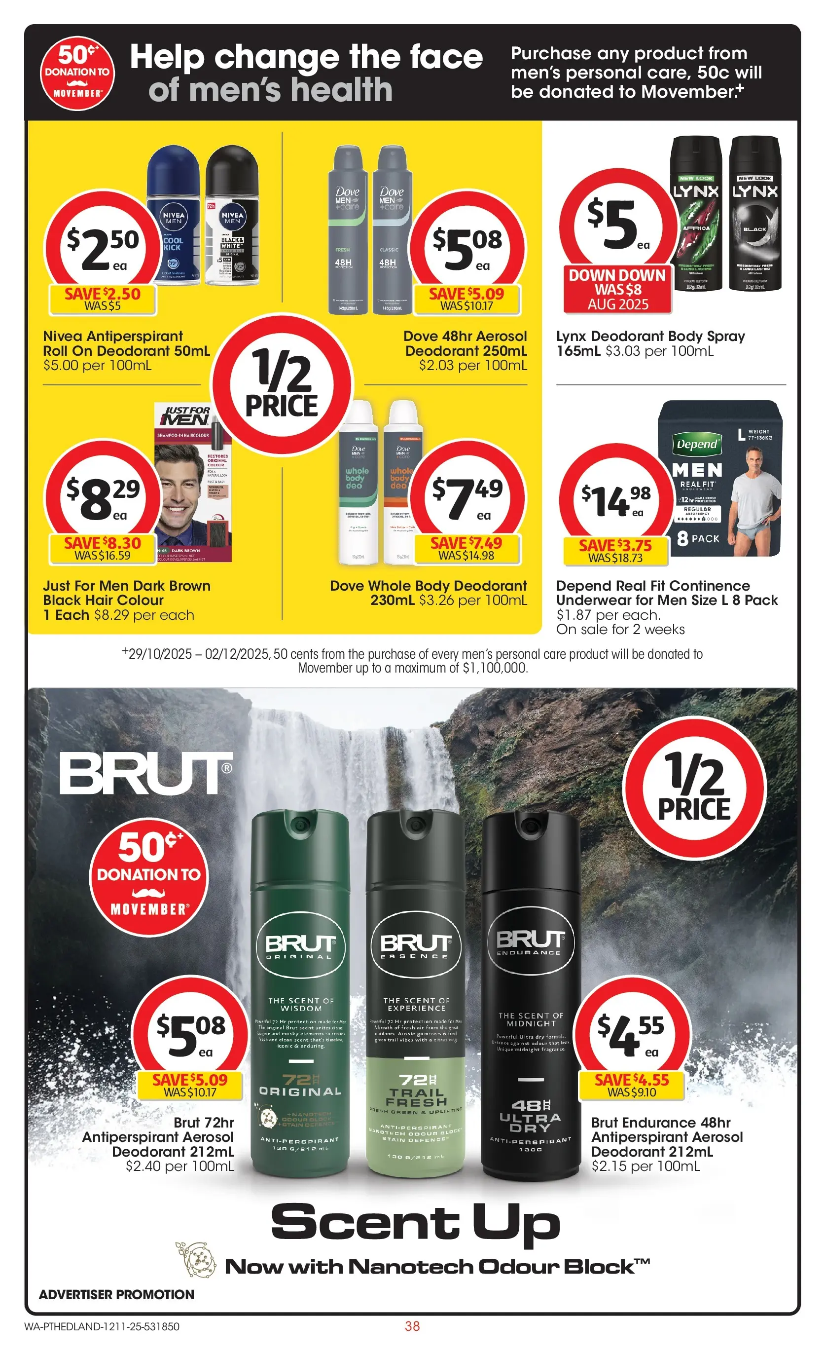 ﻿﻿Coles catalogue valid from 12/11/2025 > Online Australia | Page: 38 | Products: Deodorant, Antiperspirant, Underwear, Weight