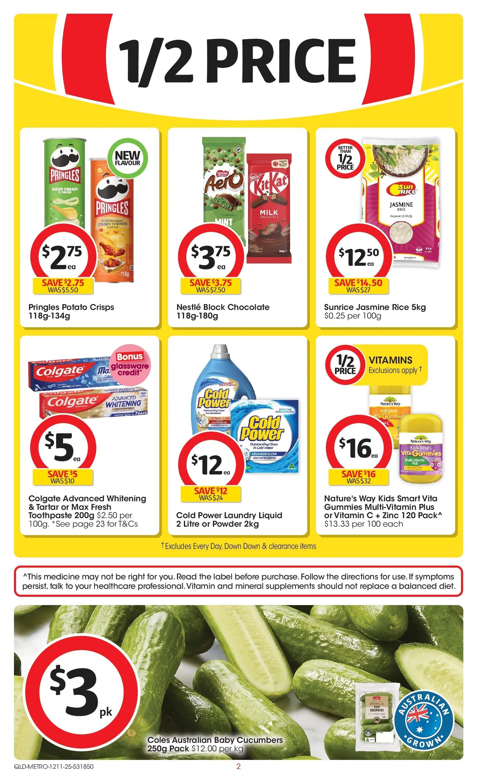 ﻿﻿Coles catalogue valid from 12/11/2025 > Online Australia | Page: 2 | Products: Milk, Cream, Multivitamin, Zinc
