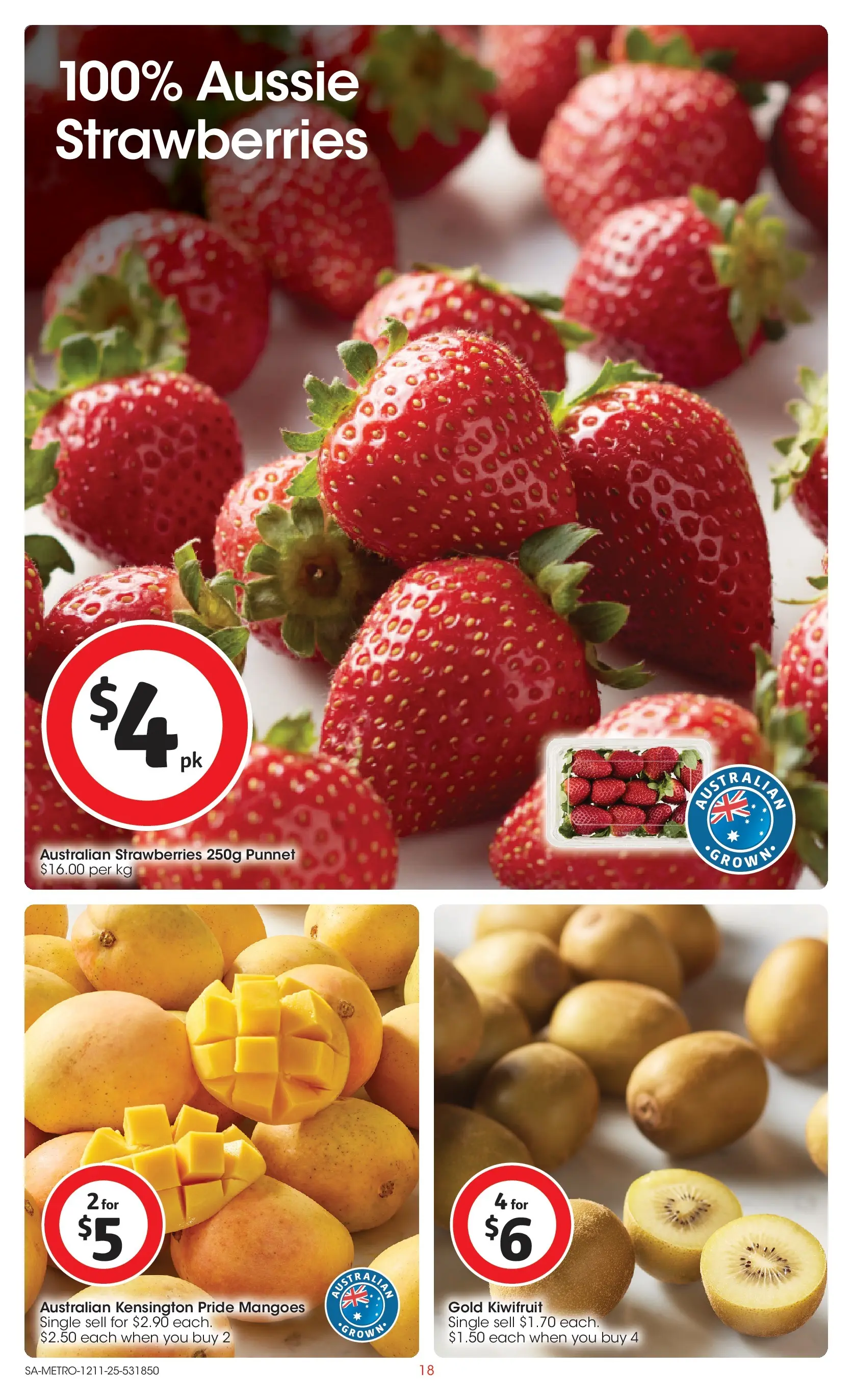 ﻿﻿Coles catalogue valid from 12/11/2025 > Online Australia | Page: 18 | Products: Strawberries, Kiwifruit