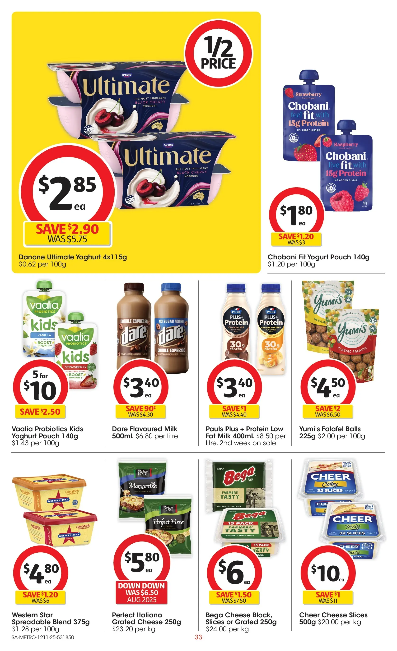 ﻿﻿Coles catalogue valid from 12/11/2025 > Online Australia | Page: 33 | Products: Yoghurt, Chocolate, Honey, Raspberry
