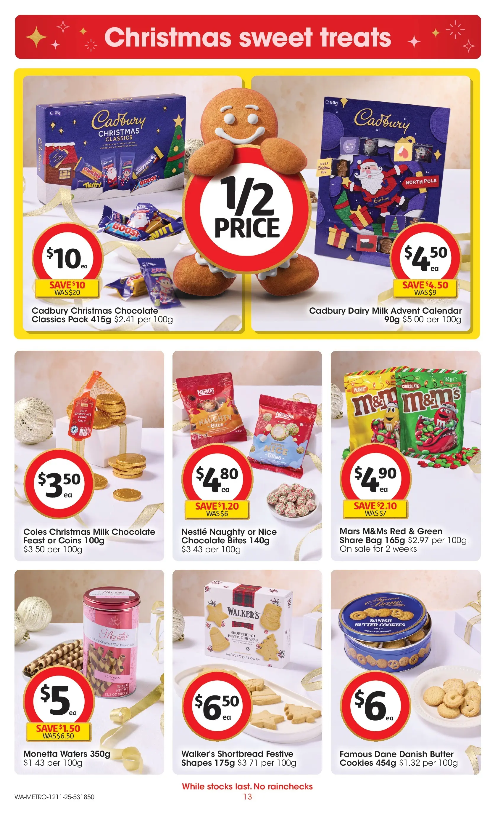 ﻿﻿Coles catalogue valid from 12/11/2025 > Online Australia | Page: 13 | Products: Milk, Butter, Chocolate, Bag