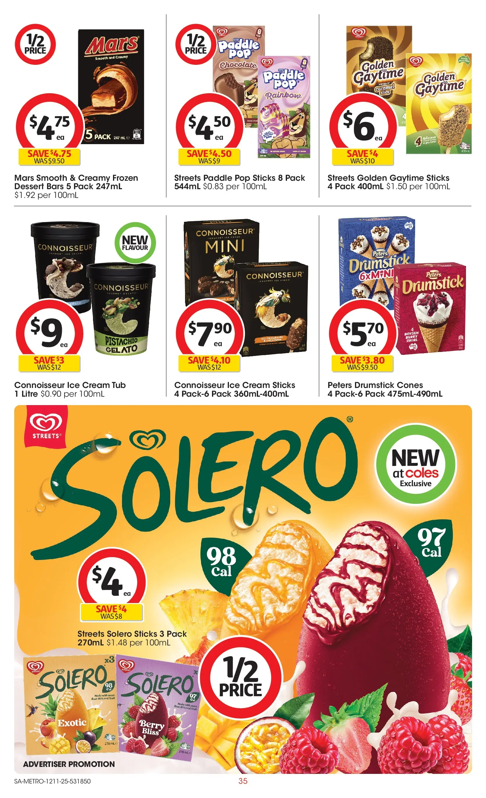 ﻿﻿Coles catalogue valid from 12/11/2025 > Online Australia | Page: 35 | Products: Chocolate, Cream, Ice cream