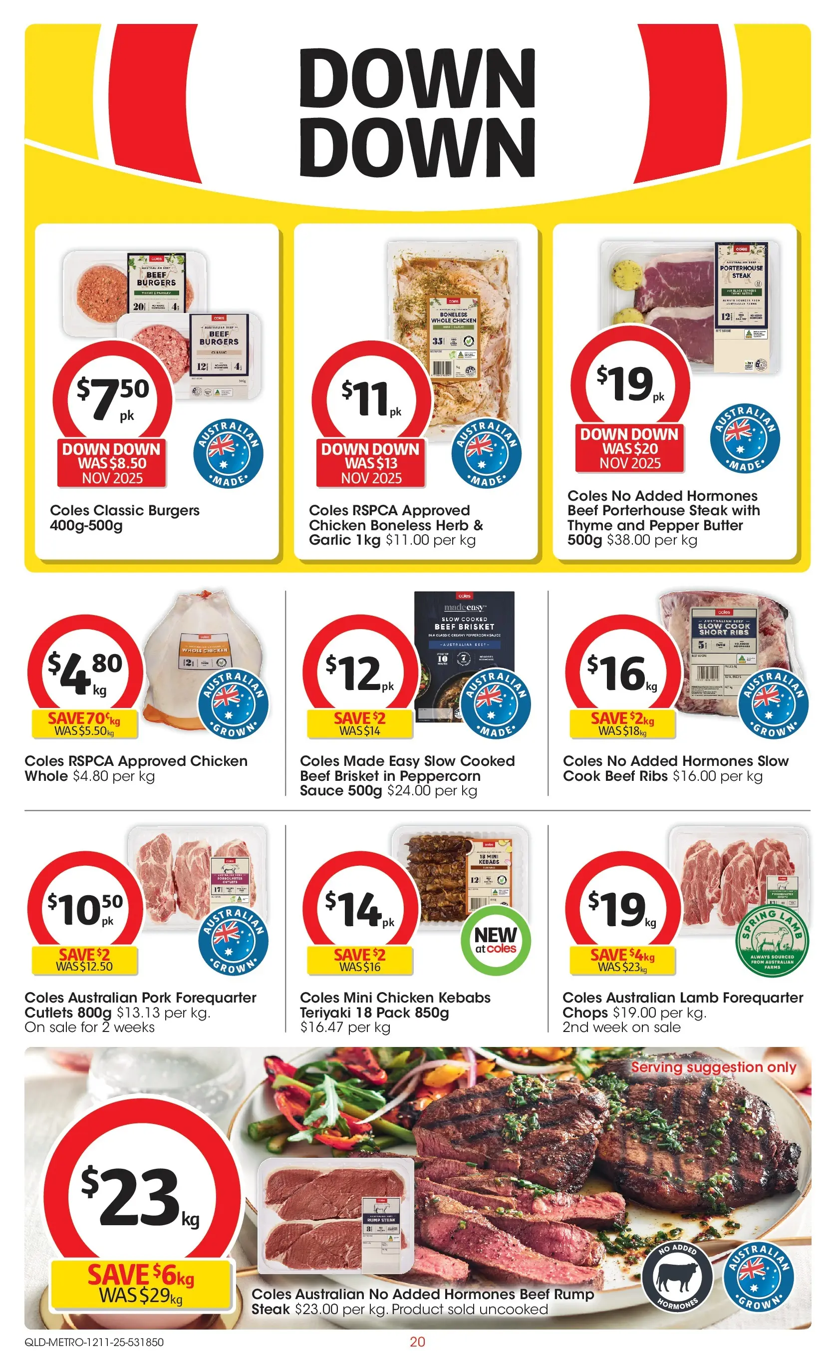 ﻿﻿Coles catalogue valid from 12/11/2025 > Online Australia | Page: 20 | Products: Herb, Pork, Beef, Garlic
